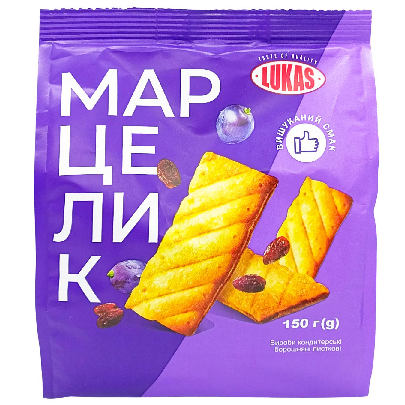 Печиво Lukas Марцелик з родзинками 150г — фото продукту