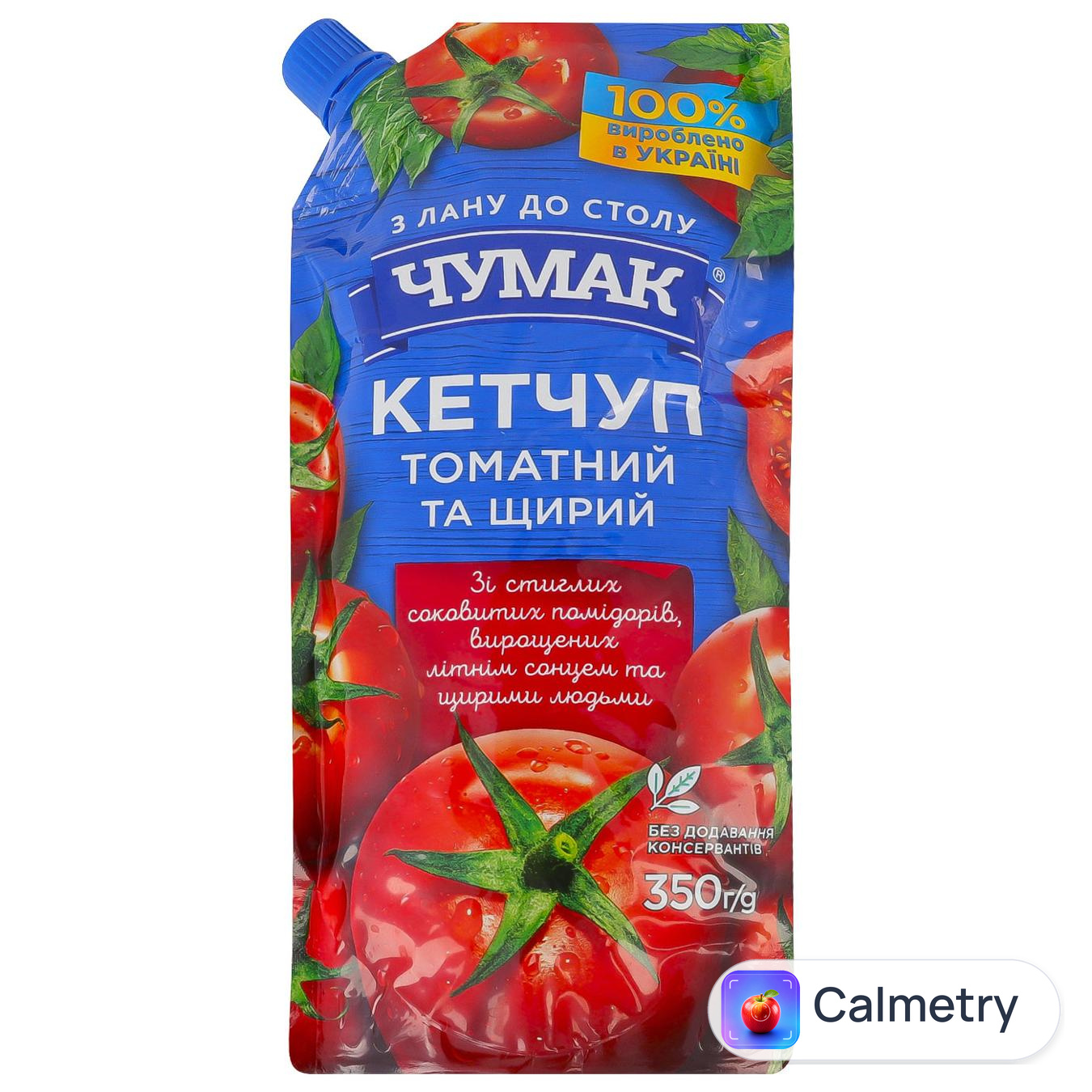 Кетчуп Чумак Томатний 350г — фото продукту