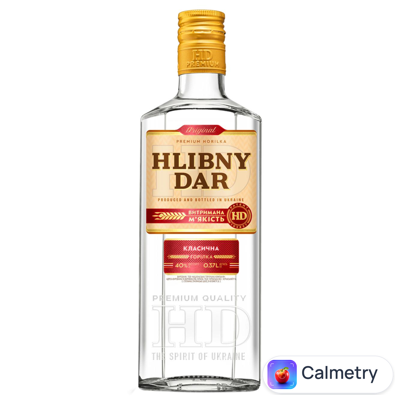 Горілка Hlibny Dar Класична 40% 0,37л — фото продукту