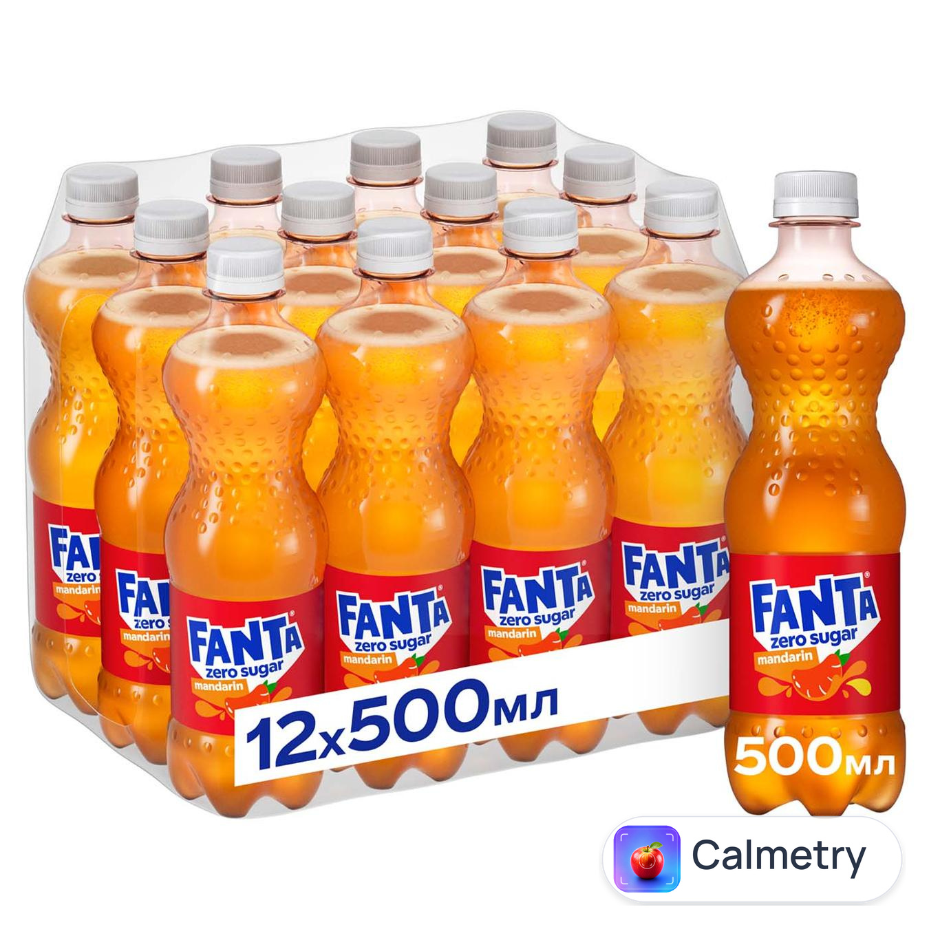 Напій газований Fanta Zero Sugar мандарин 0,5л
