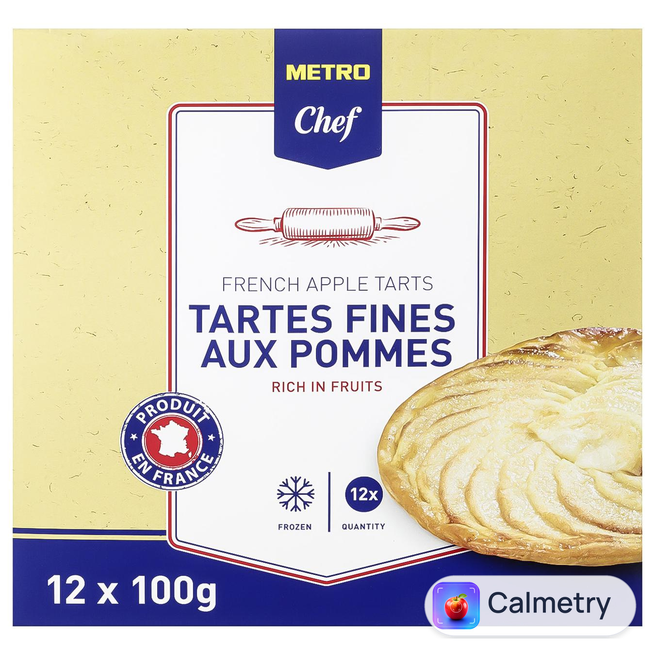 Тарти Metro Chef яблучні міні заморожені 100г х 12шт 1,2кг — фото продукту