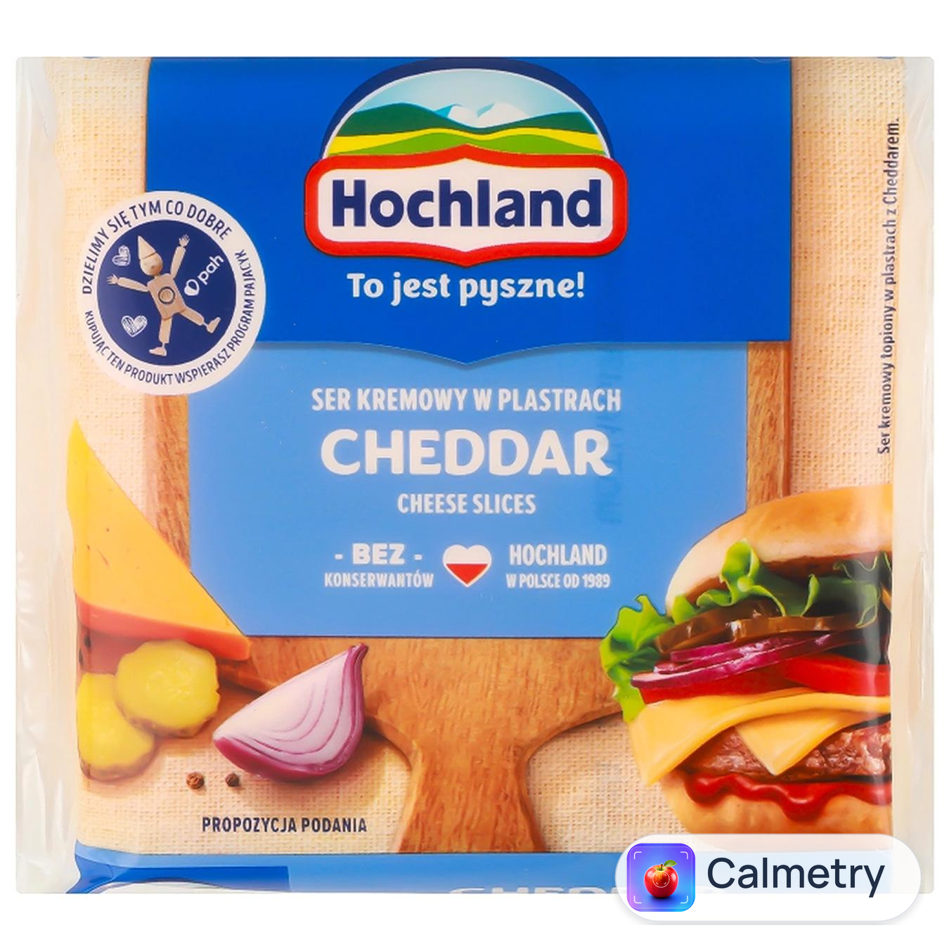 Сир плавлений Hochland Чеддер скибочками 40% 130г
