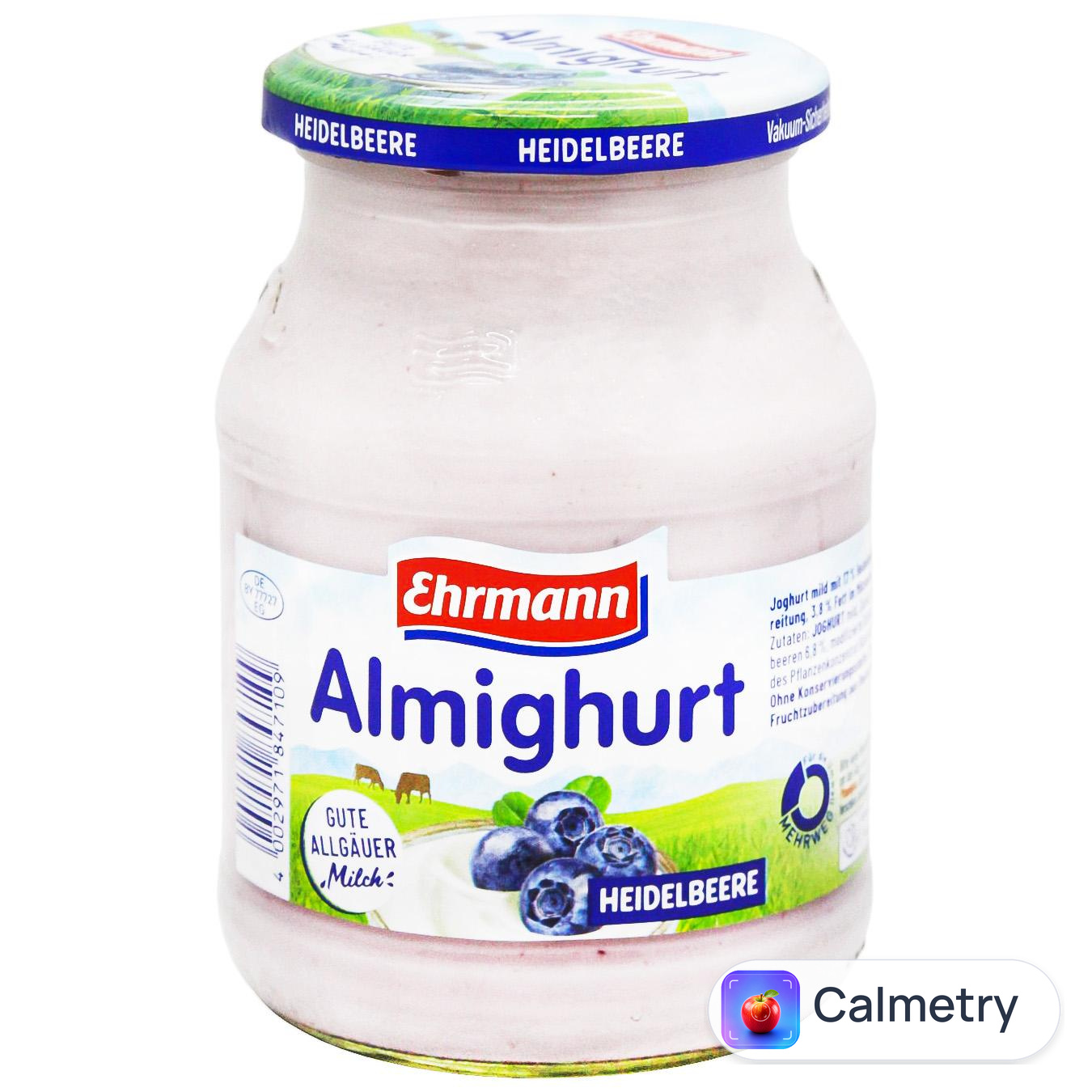 Йогурт Ehrmann Almighurt зі смаком чорниці 500г