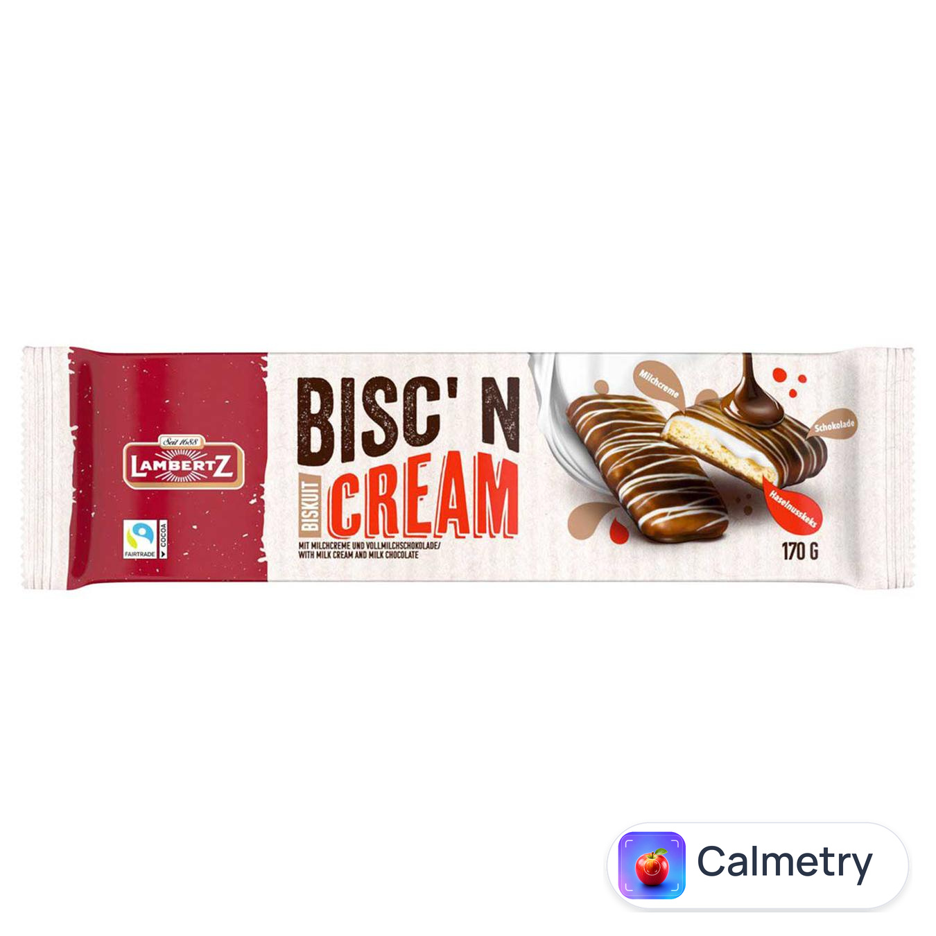 Печиво Lambertz Bisc’n Cream з молочним кремом у шоколаді 170г