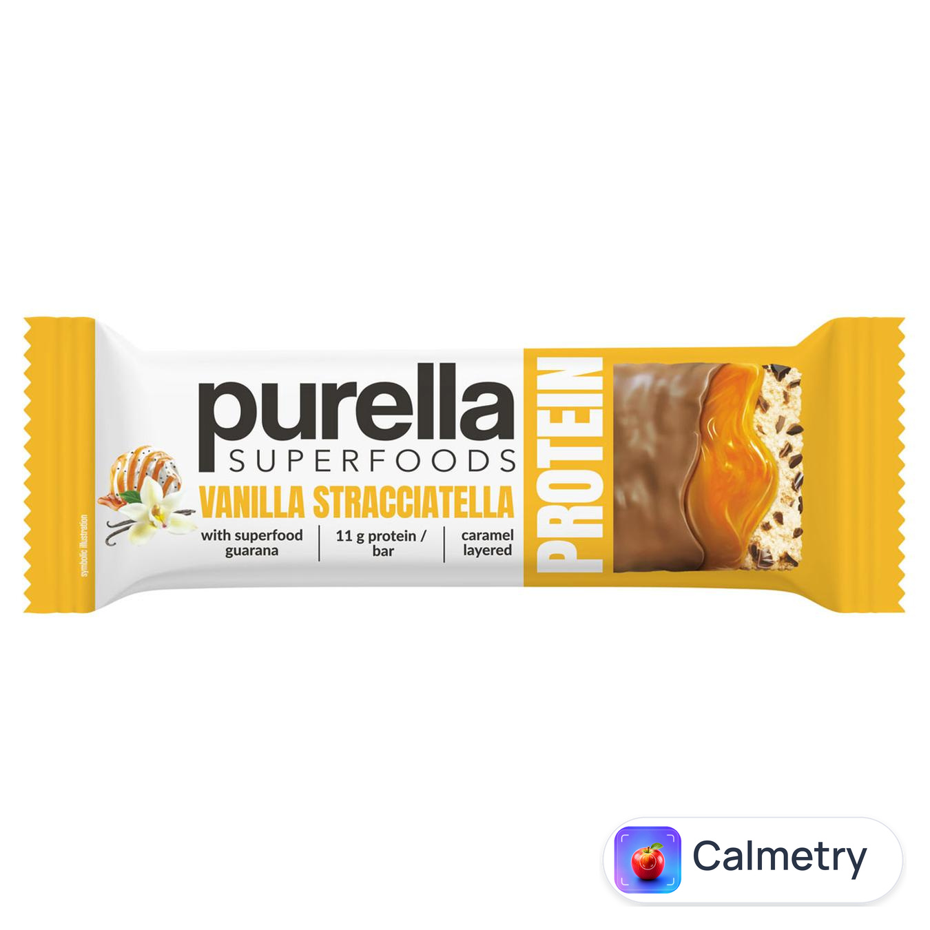 Батончик протеїновий Purella Superfoods Vanilla Stracciatella 45г
