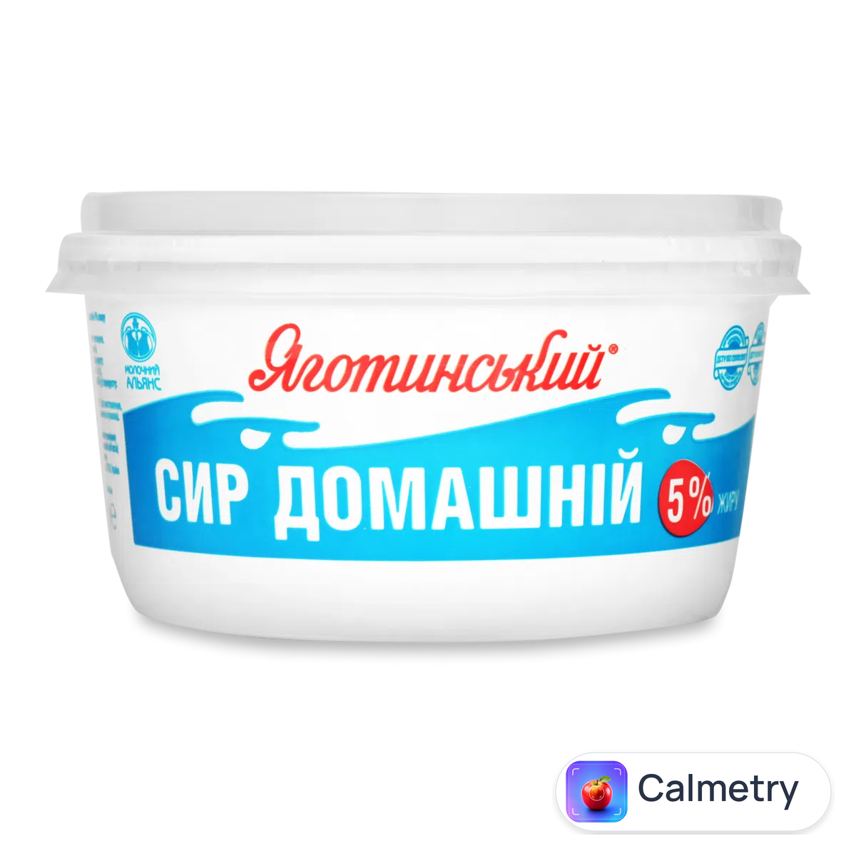 Сир кисломолочний Яготинський домашній 5% стакан 370г