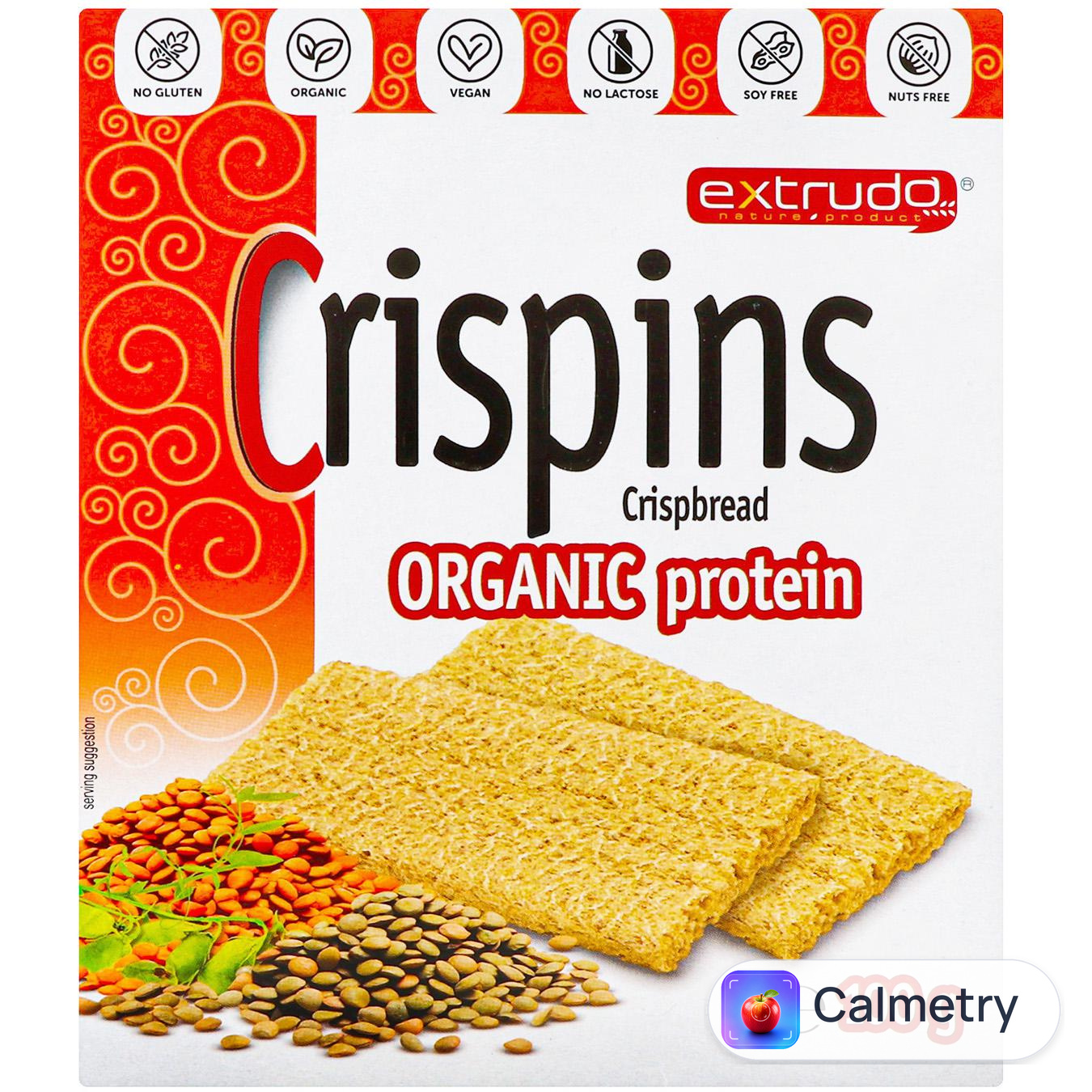 Хлібці Extrudo Crispins органічні з протеїном 100г