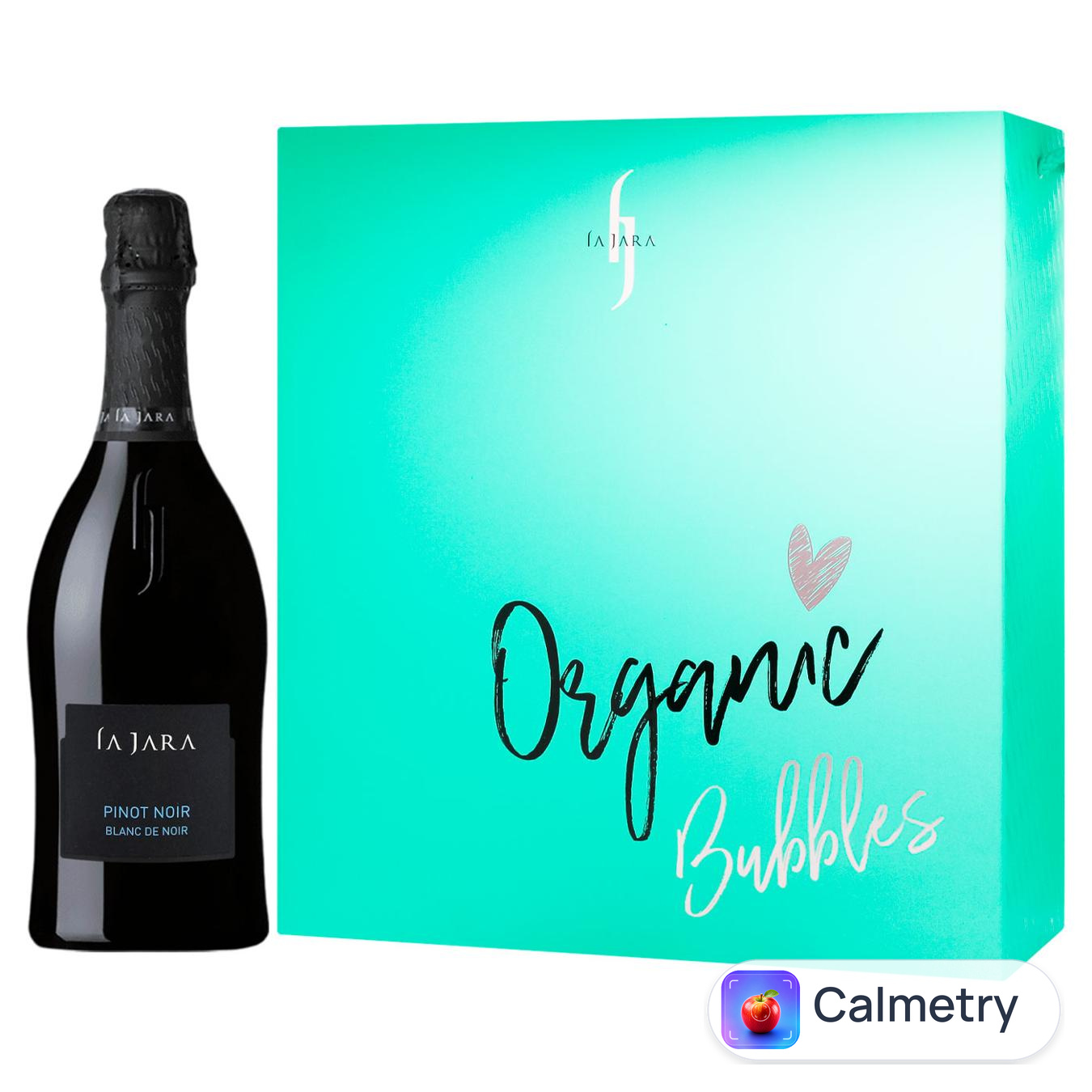 Вино ігристе La Jara Pinot Noir Blanc de Noir Brut Nature біле брют 12% 0,75л + 2 келихи