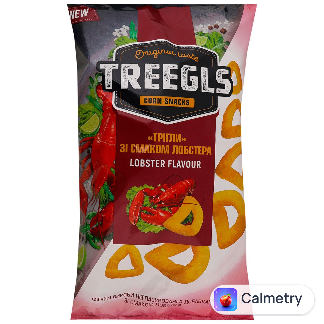 Снеки кукурудзяні Treegls зі смаком лобстера 150г — фото продукту