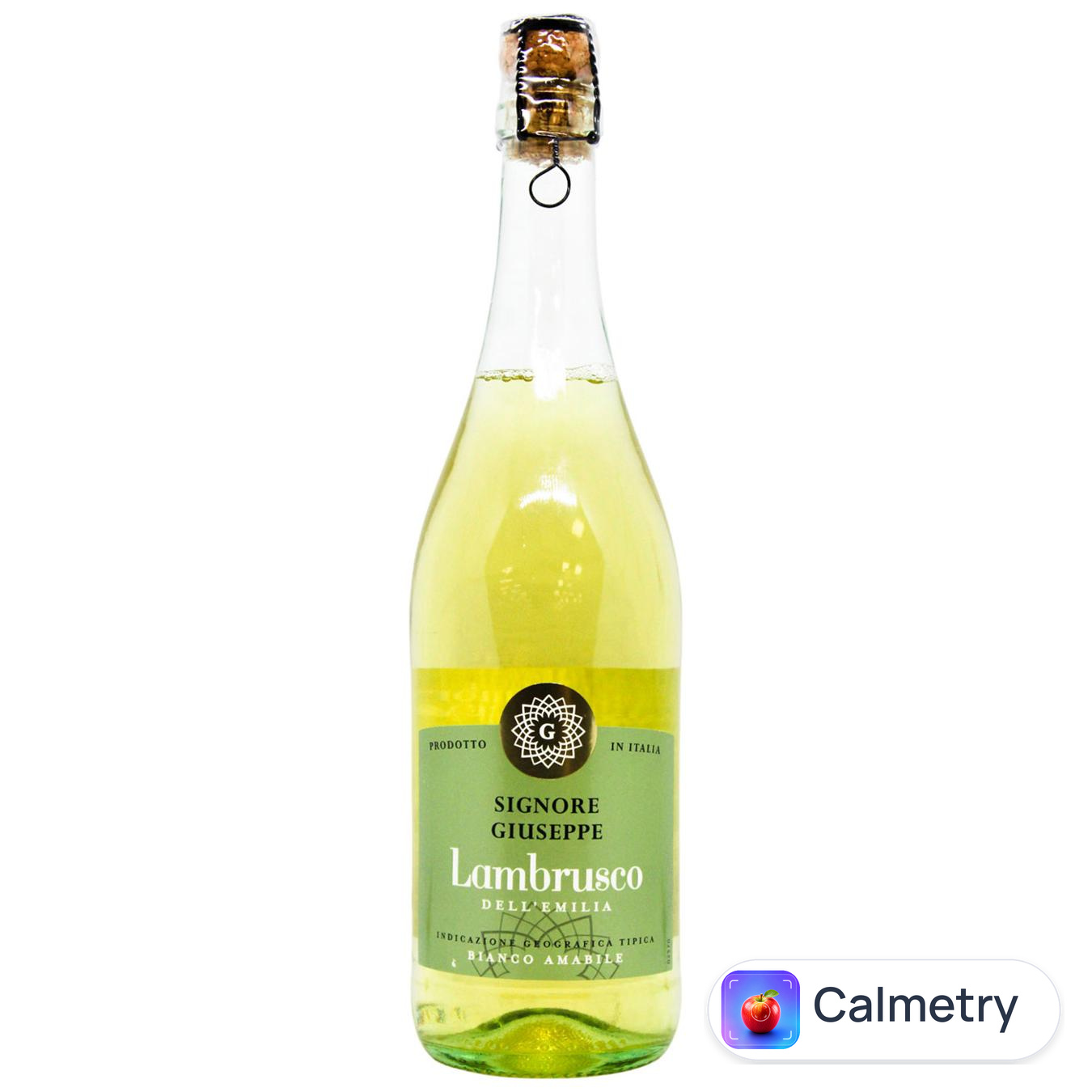 Вино ігристе Signore Giuseppe Lambrusco біле солодке 8% 0,75л