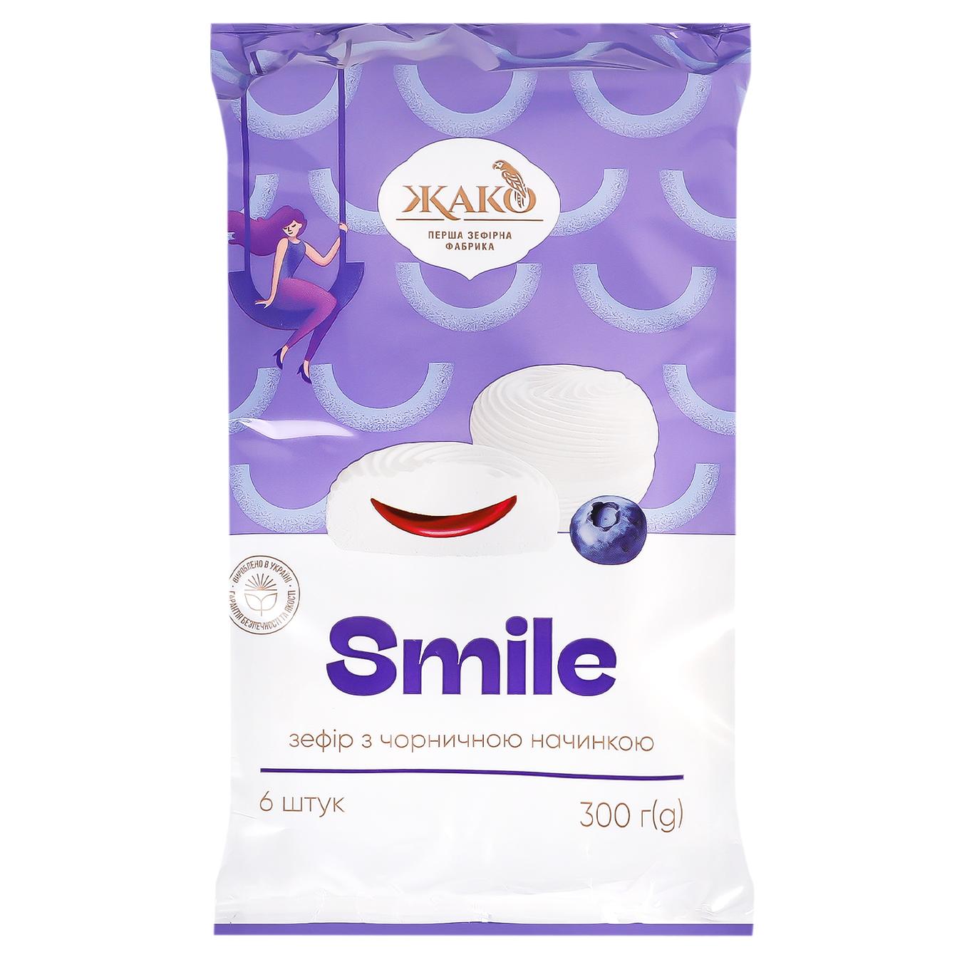 Зефір Жако Smile з чорничною начинкою 300г — фото продукту