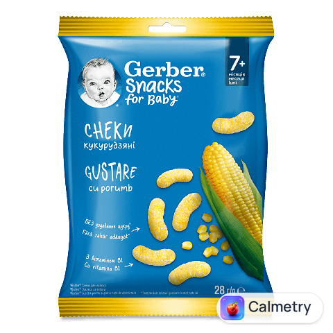 Снеки Gerber кукурудзяні для дітей від 7 місяців, 28г