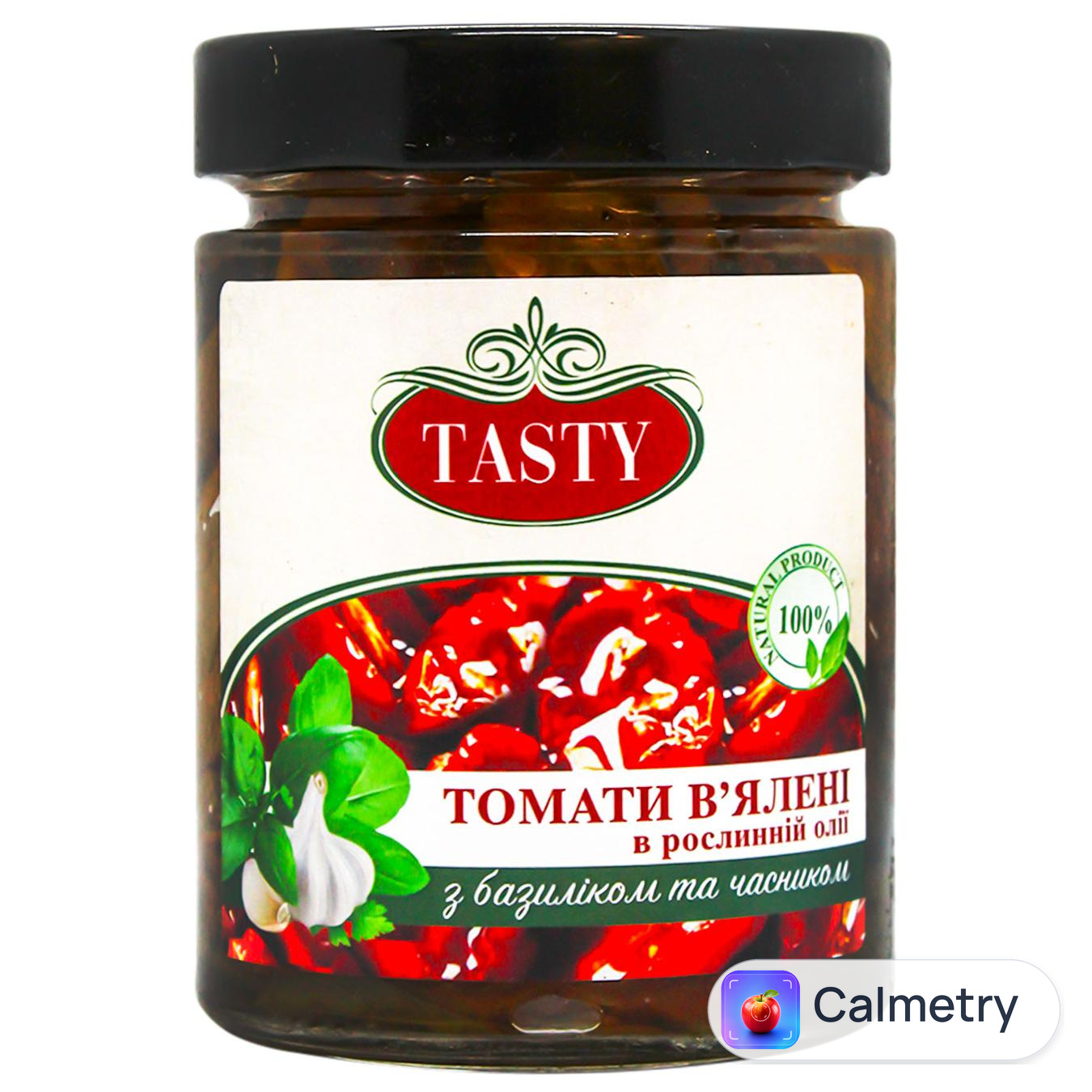 Томати Tasty в'ялені з базиліком та часником 294г