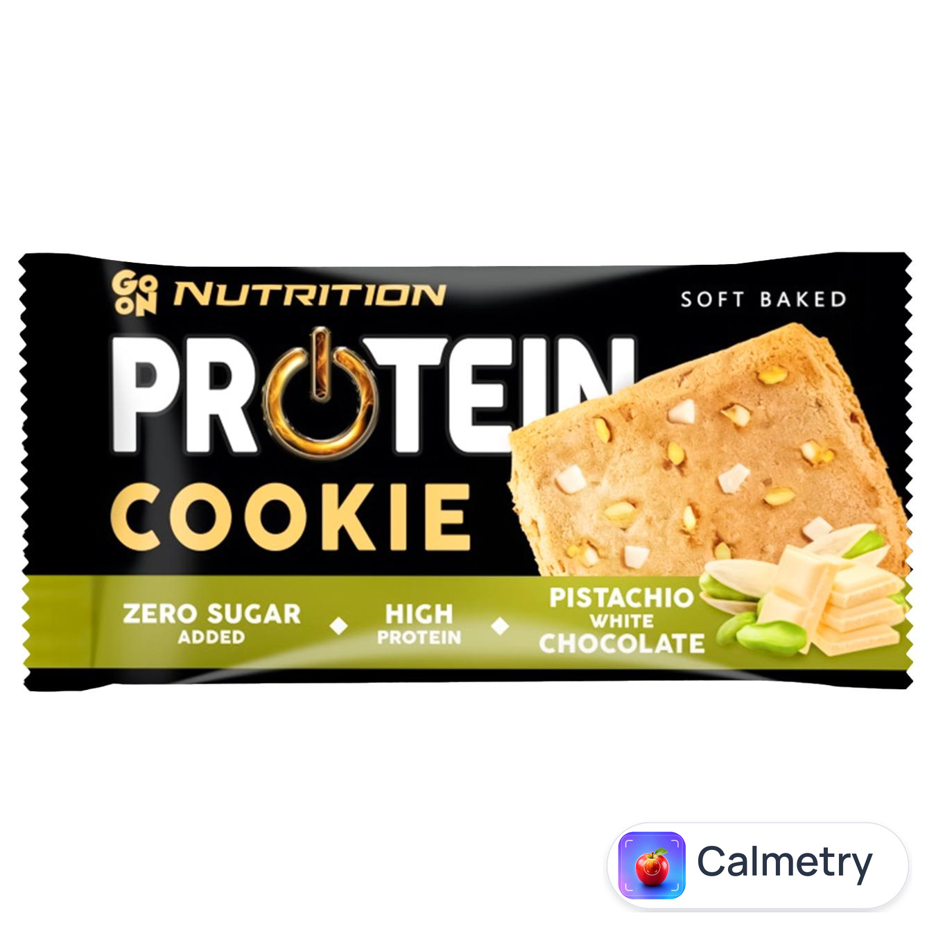 Печиво білкове Go On Nutrition зі смаком білого шоколаду та фісташки 50г — фото продукту