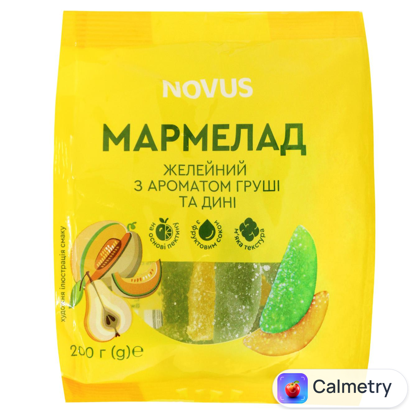 Мармелад Novus з ароматом груші та дині 200г — фото продукту