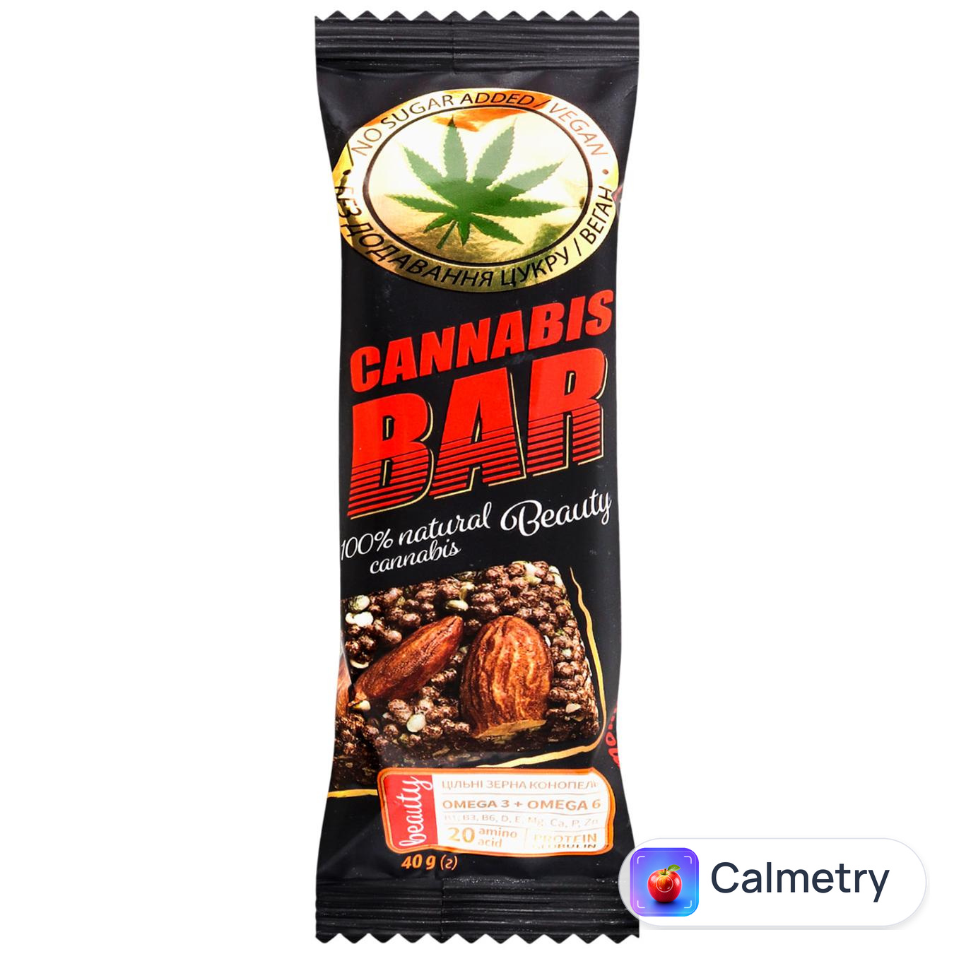 Батончик-мюслі Cannabis Bar з мигдалем і насінням канабісу 40г