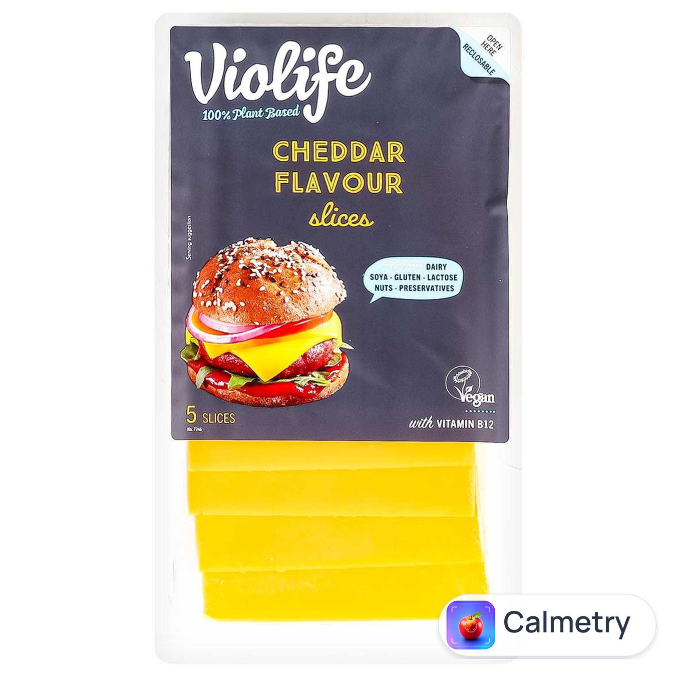 Продукт харчовий Violife Cheddar з кокосовою олією скибочками 100г