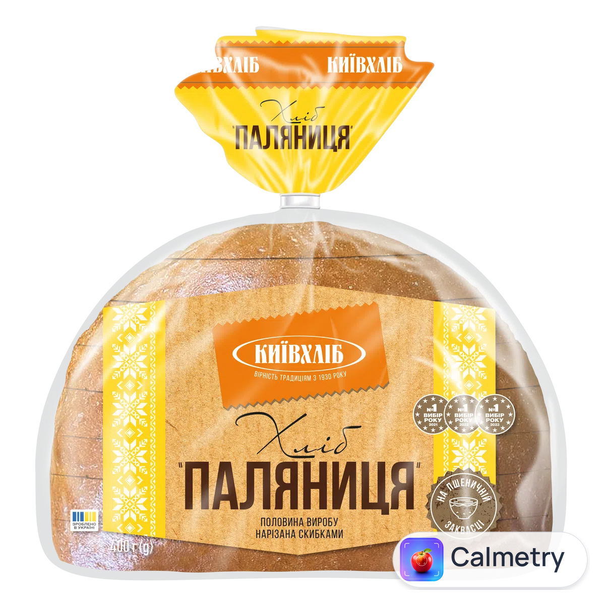 Хліб Київхліб Паляниця половинка нарізаний 400г
