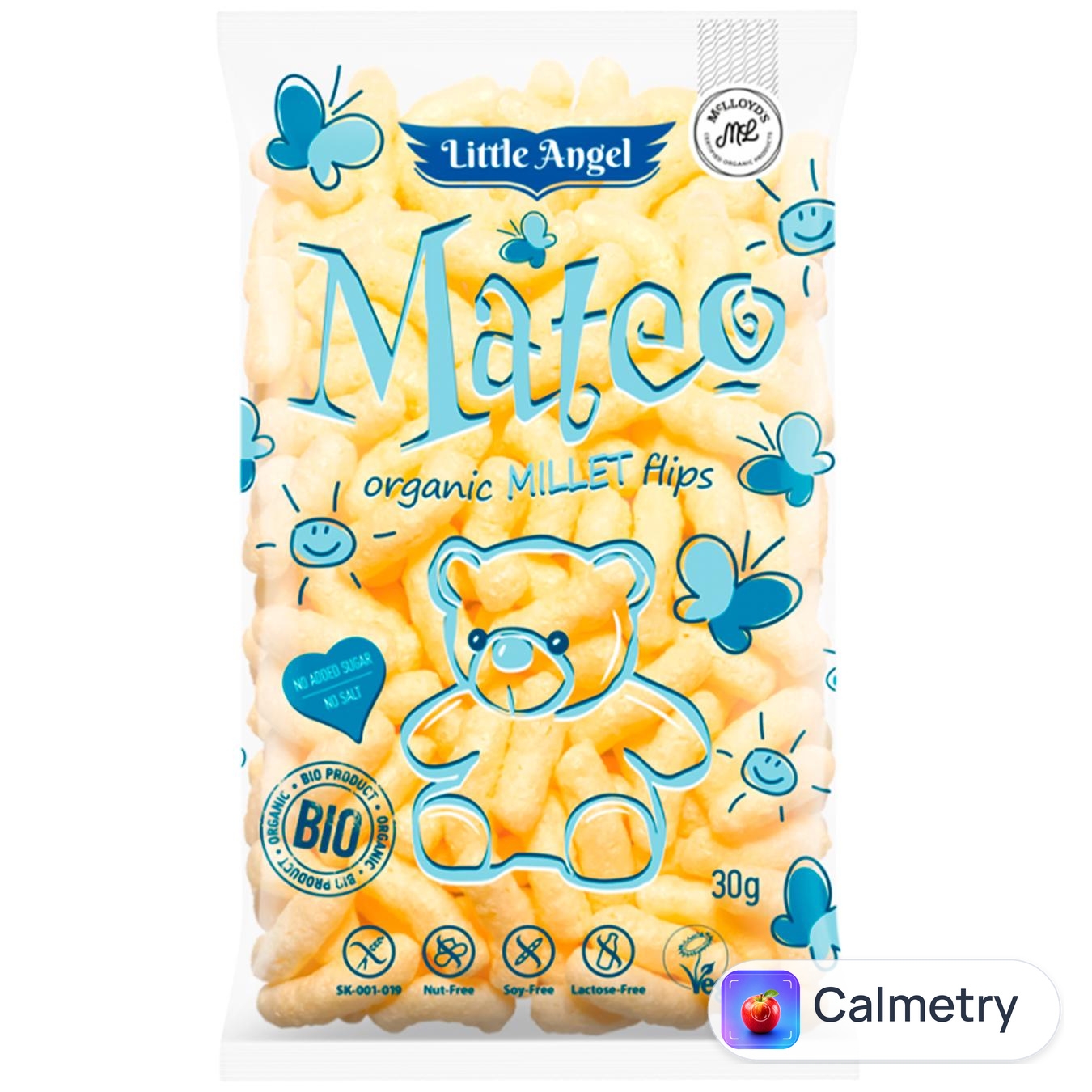 Снек Little Angel Bio кукурудзяно-пшоняний без глютену 30г