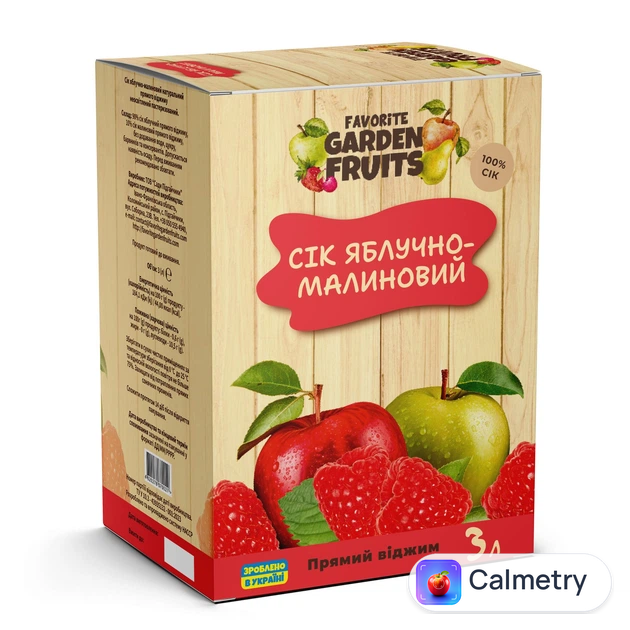 Сік Favorite Garden Fruits Яблучно-малиновий прямого віджиму 3 л