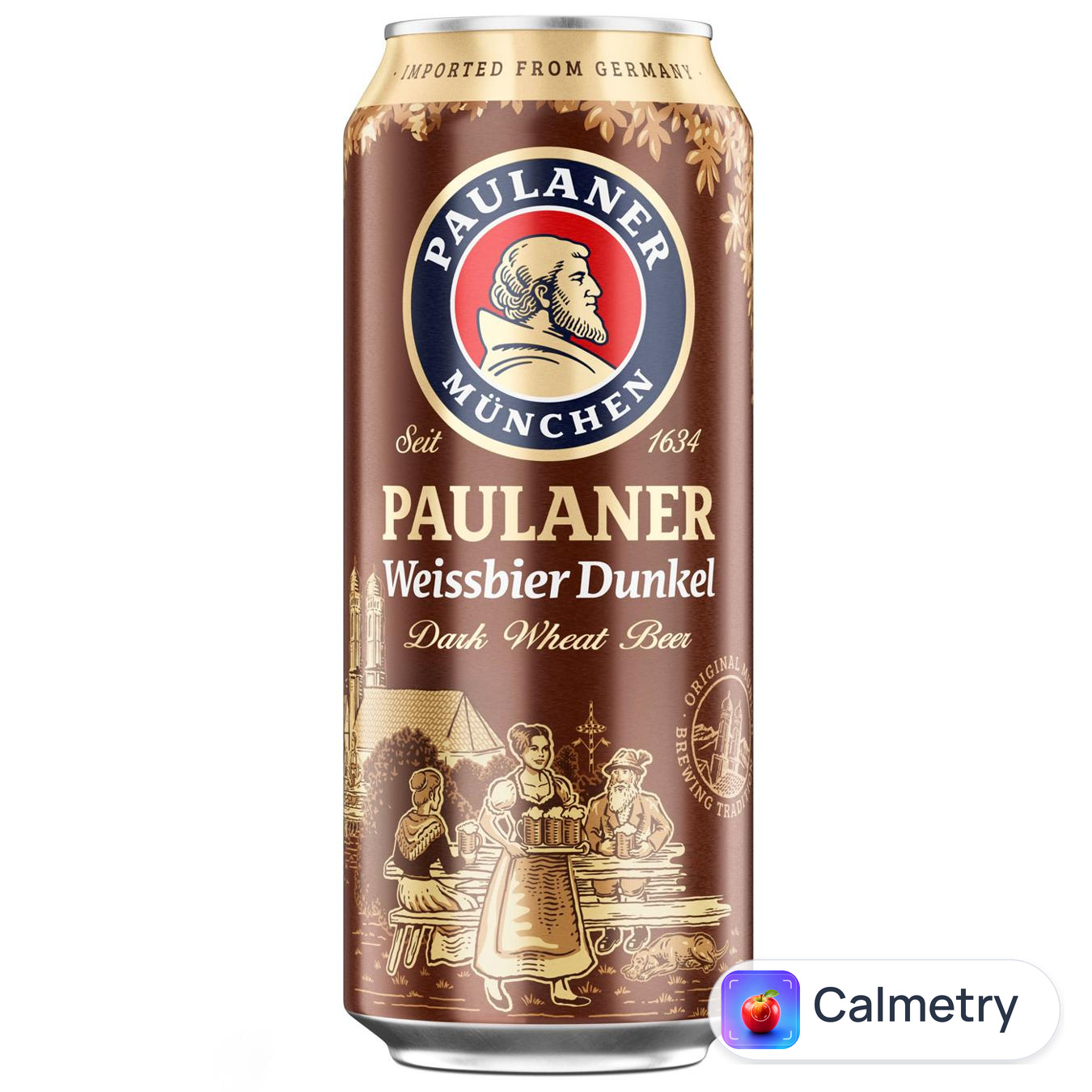Пиво Paulaner Hefe-Weissbier темне нефільтроване пастеризоване 5,3% 0,5л — фото продукту