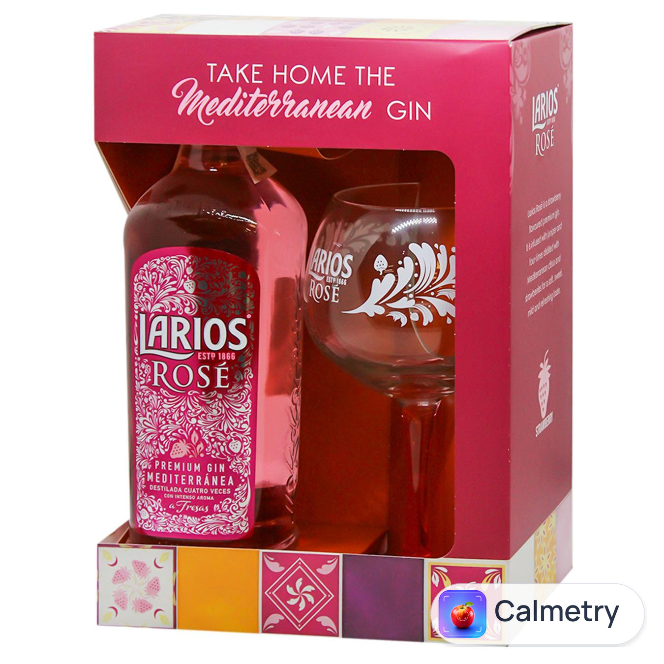 Джин Larios Rose 37,5% 0,7л з келихом