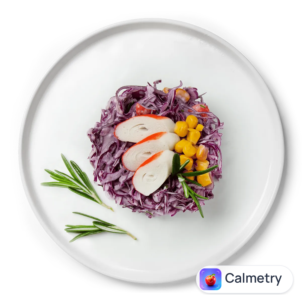 Салат Фіалка з капустою та крабовими паличками