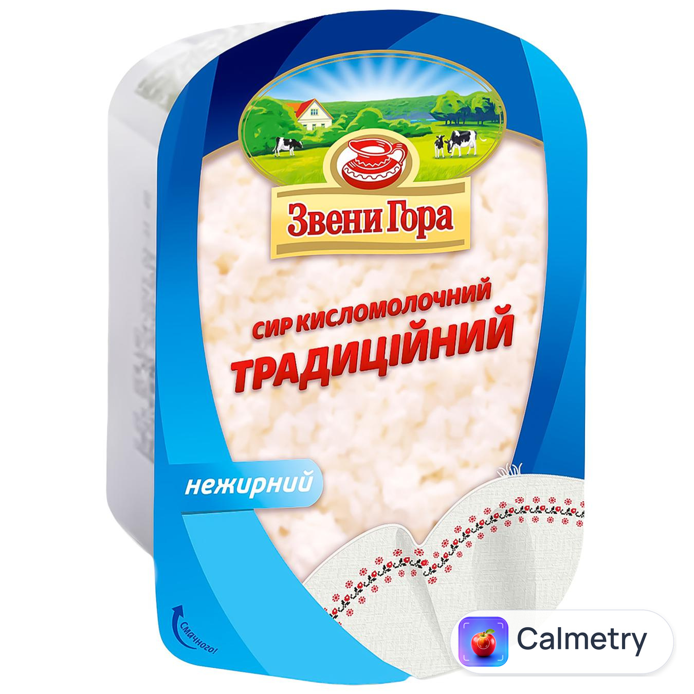 Сир кисломолочний Звени Гора Традиційний нежирний 0% 230г