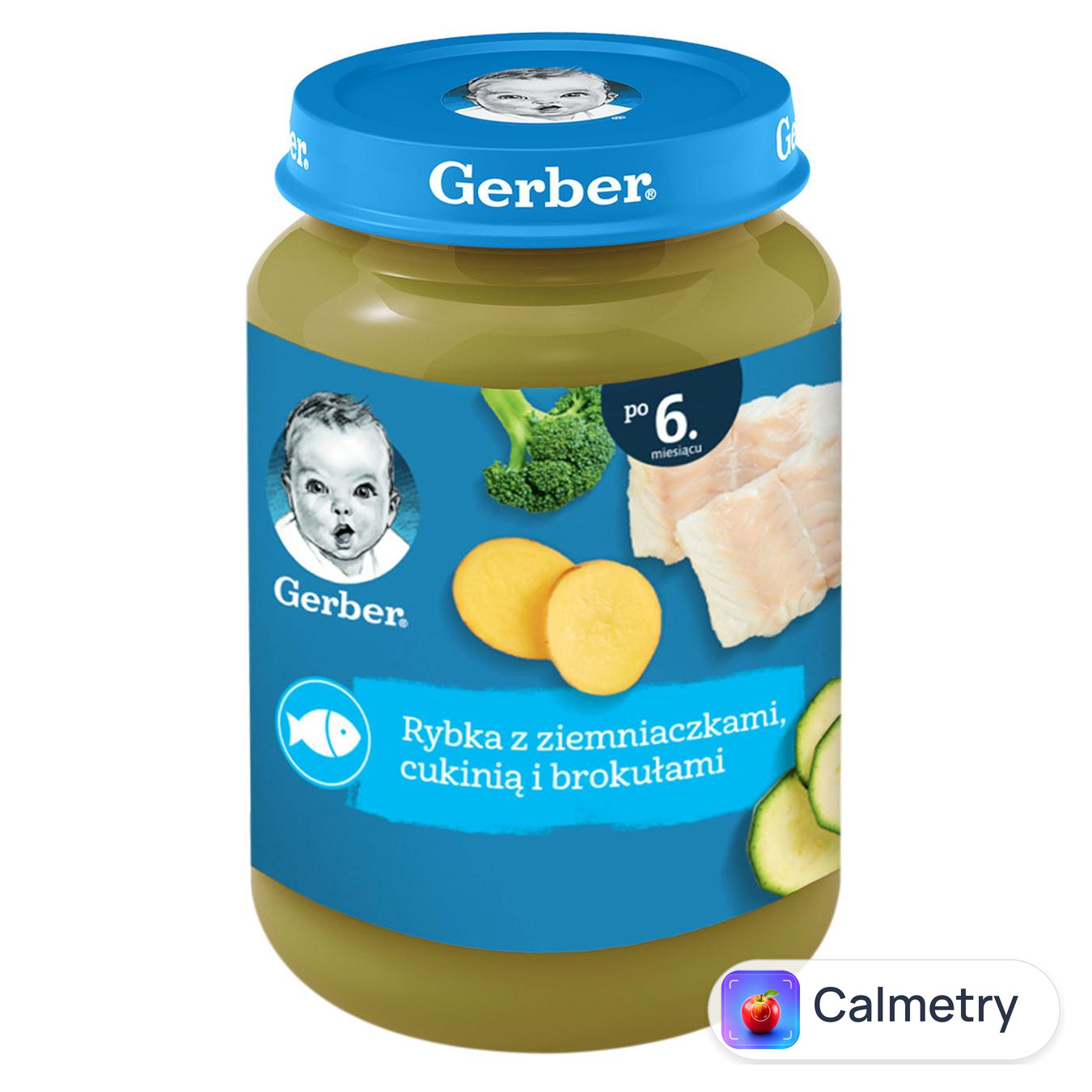 Пюре Gerber Риба з картоплею, цукіні та броколі 190г — фото продукту