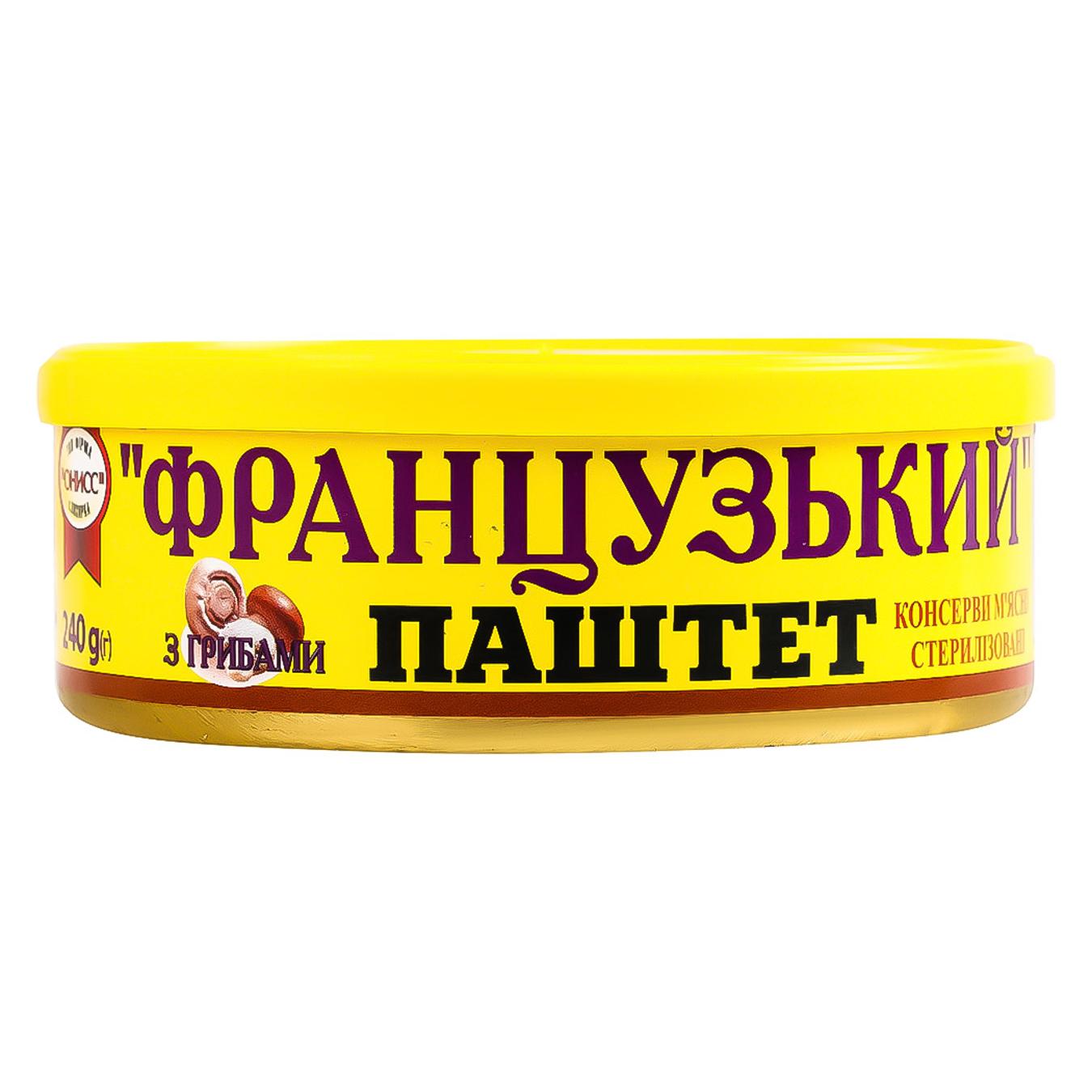 Паштет Онисс Французький з грибами 240г — фото продукту