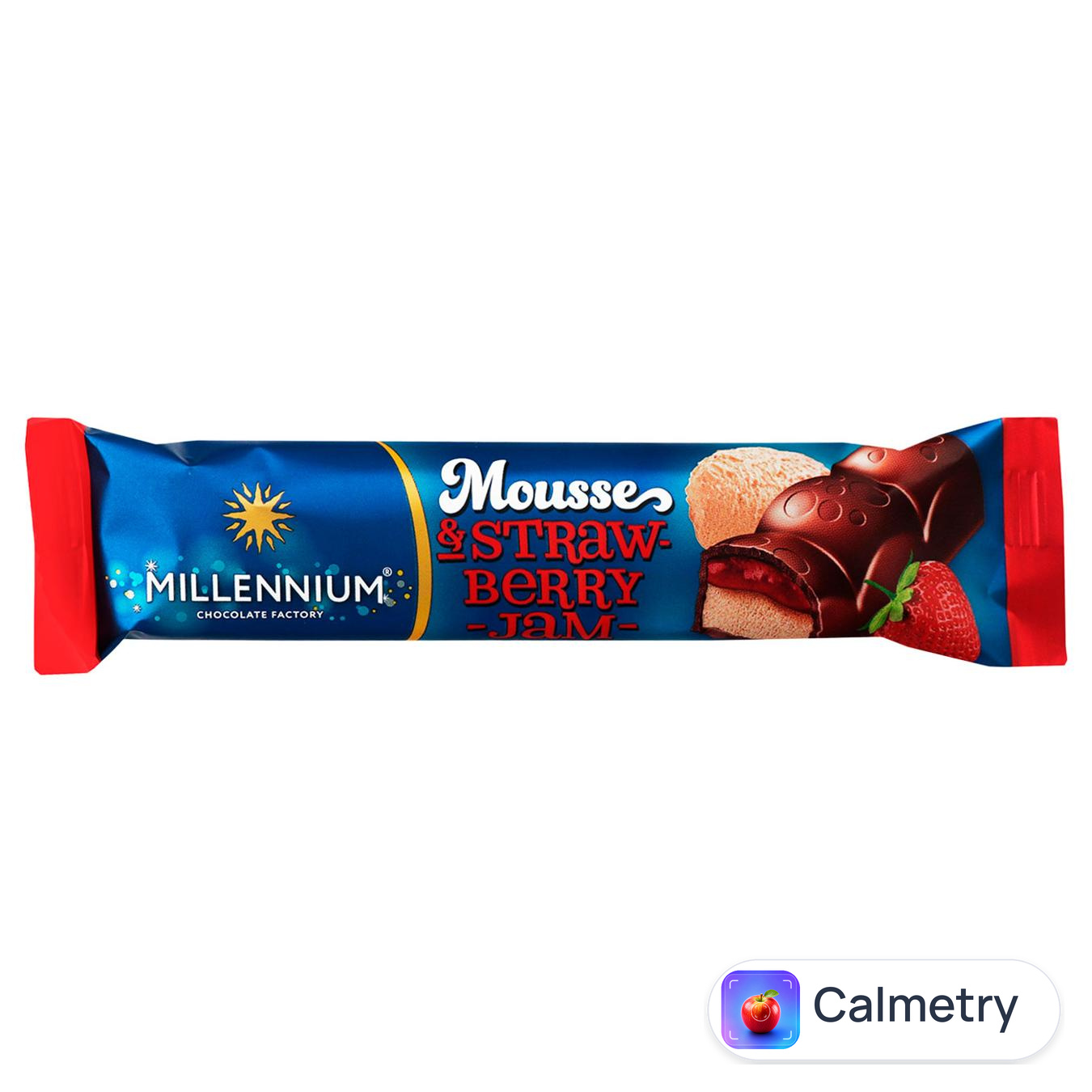 Шоколад молочний Millennium Mousse з мусовою та полуничною начинкою 35г
