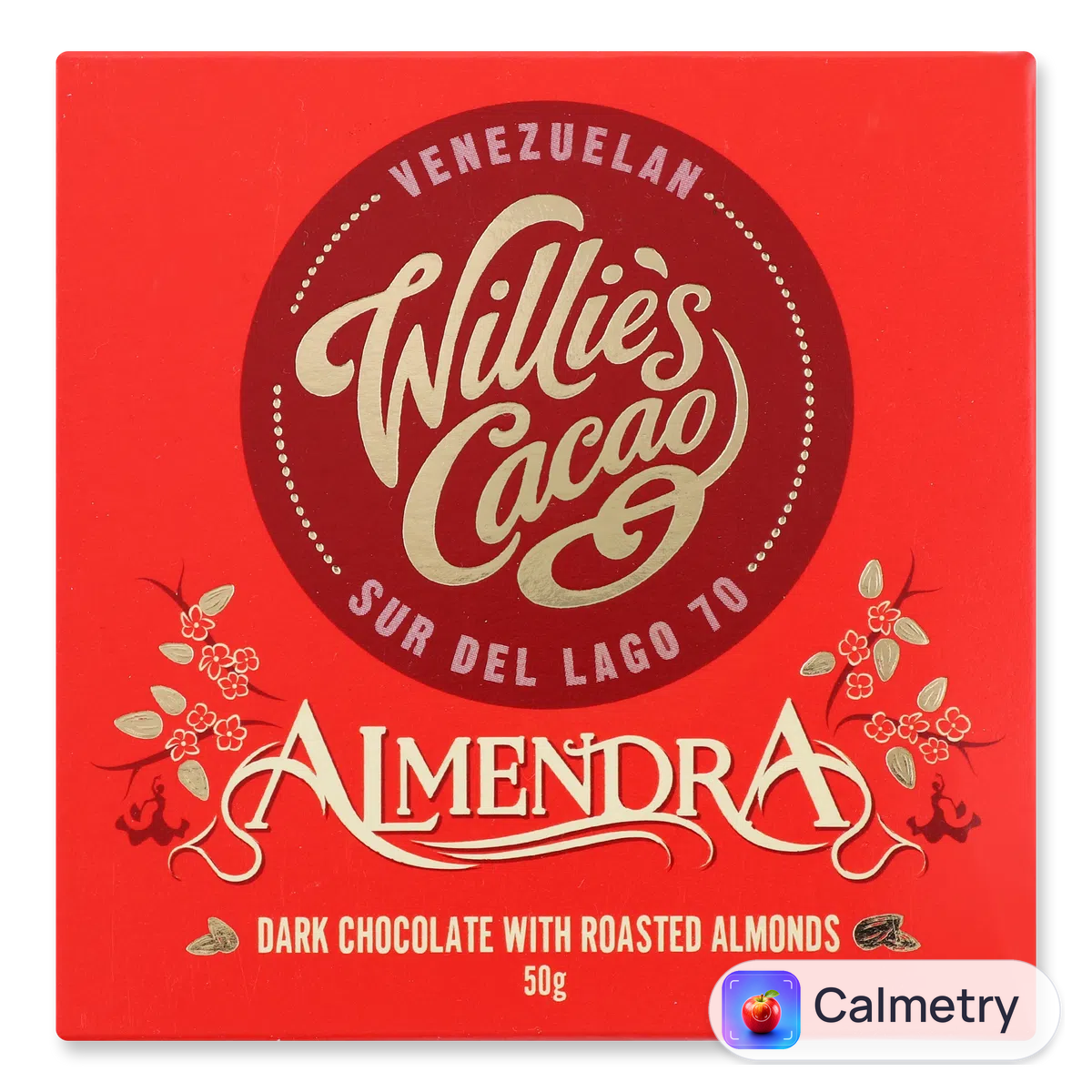 Шоколад чорний Willie's з мигдалем Сур-дель-Лаго 70% 50г