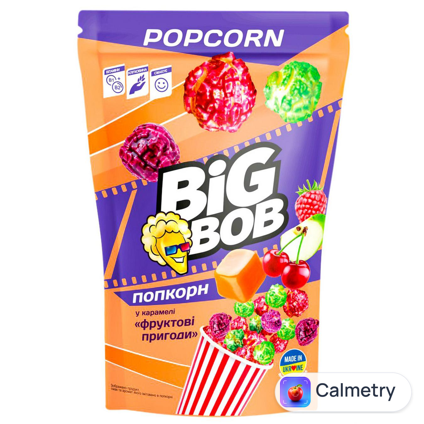 Попкорн Big Bob Фруктові пригоди у карамелі 85г
