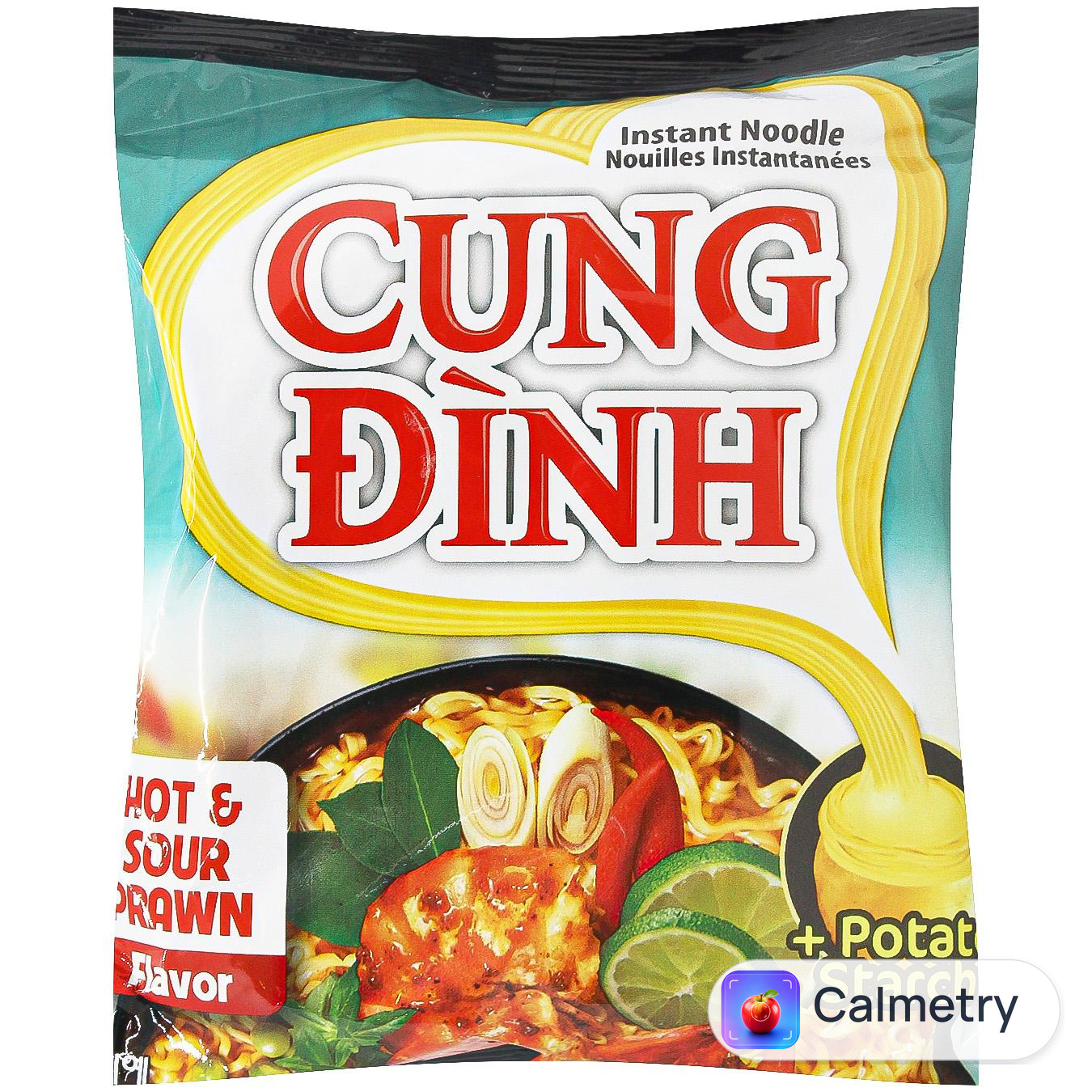 Вермішель Cung Dinh зі смаком кисло-гострої креветки 80г — фото продукту
