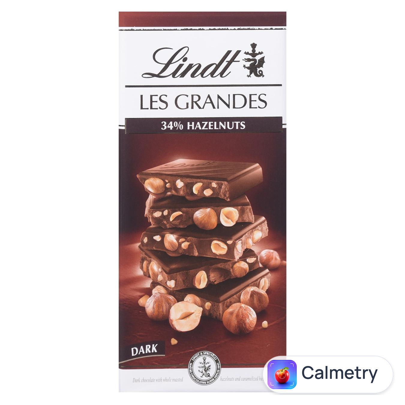 Шоколад чорний Lindt Les Grandes з цілим лісовим горіхом 150г
