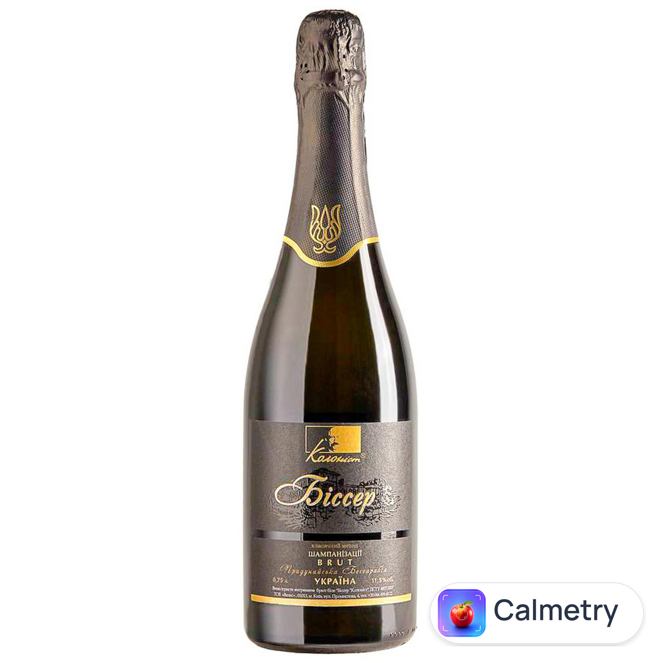Вино ігристе Колоніст Біссер Brut біле 12,5% 0,75л — фото продукту