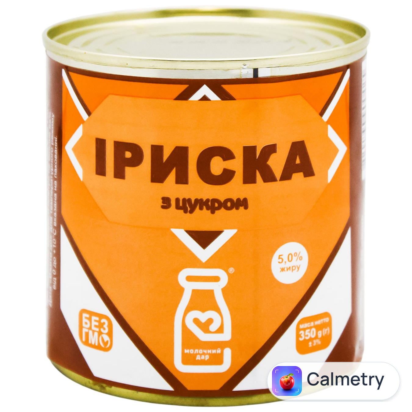 Продукт молоковмісний згущений Молочний дар Іриска варений 5% 350г