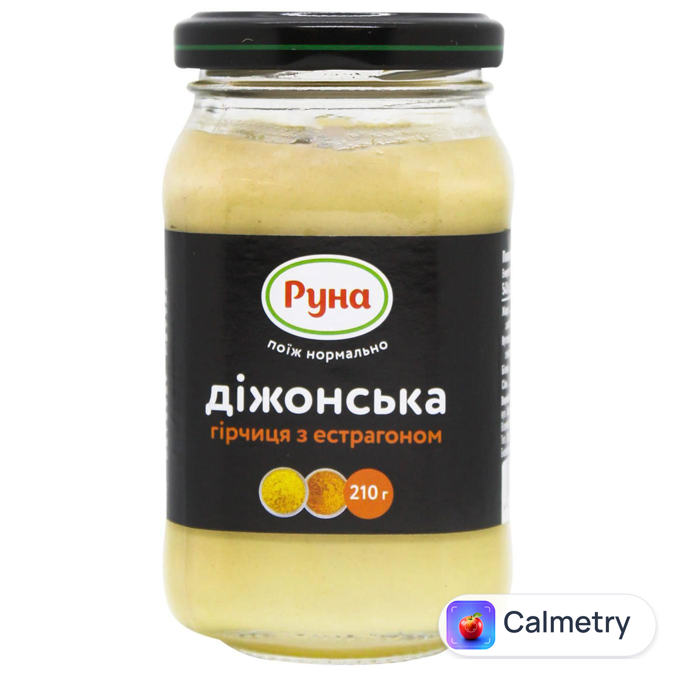 Гірчиця Руна Діжонська з естрагоном 210г — фото продукту