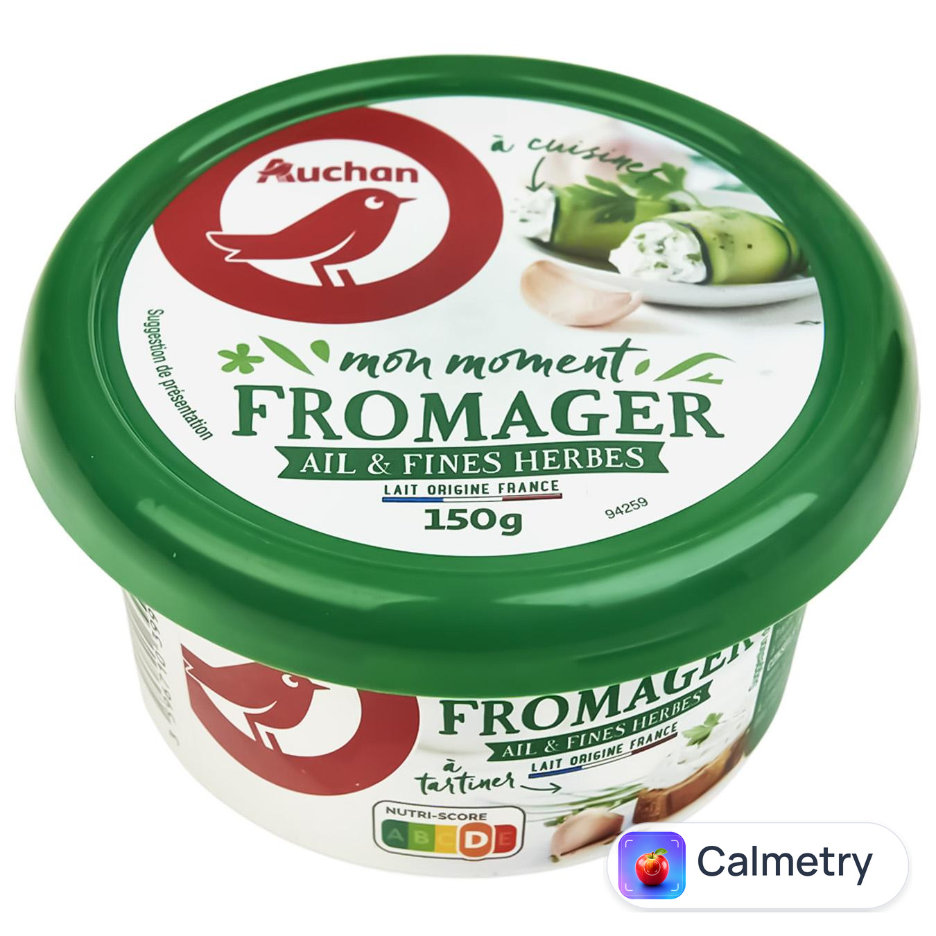 Сир Auchan вершковий з травами 150г