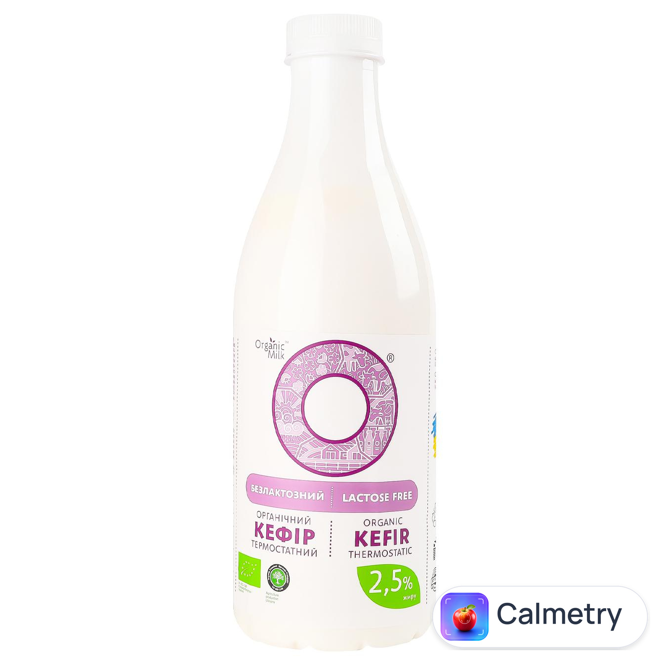 Кефір Organic Milk органічний безлактозний 2,5% 0,9л