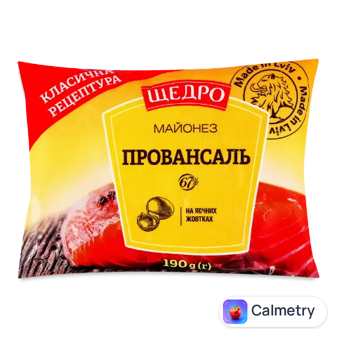 Майонез «Щедро» «Провансаль» 67% 190г