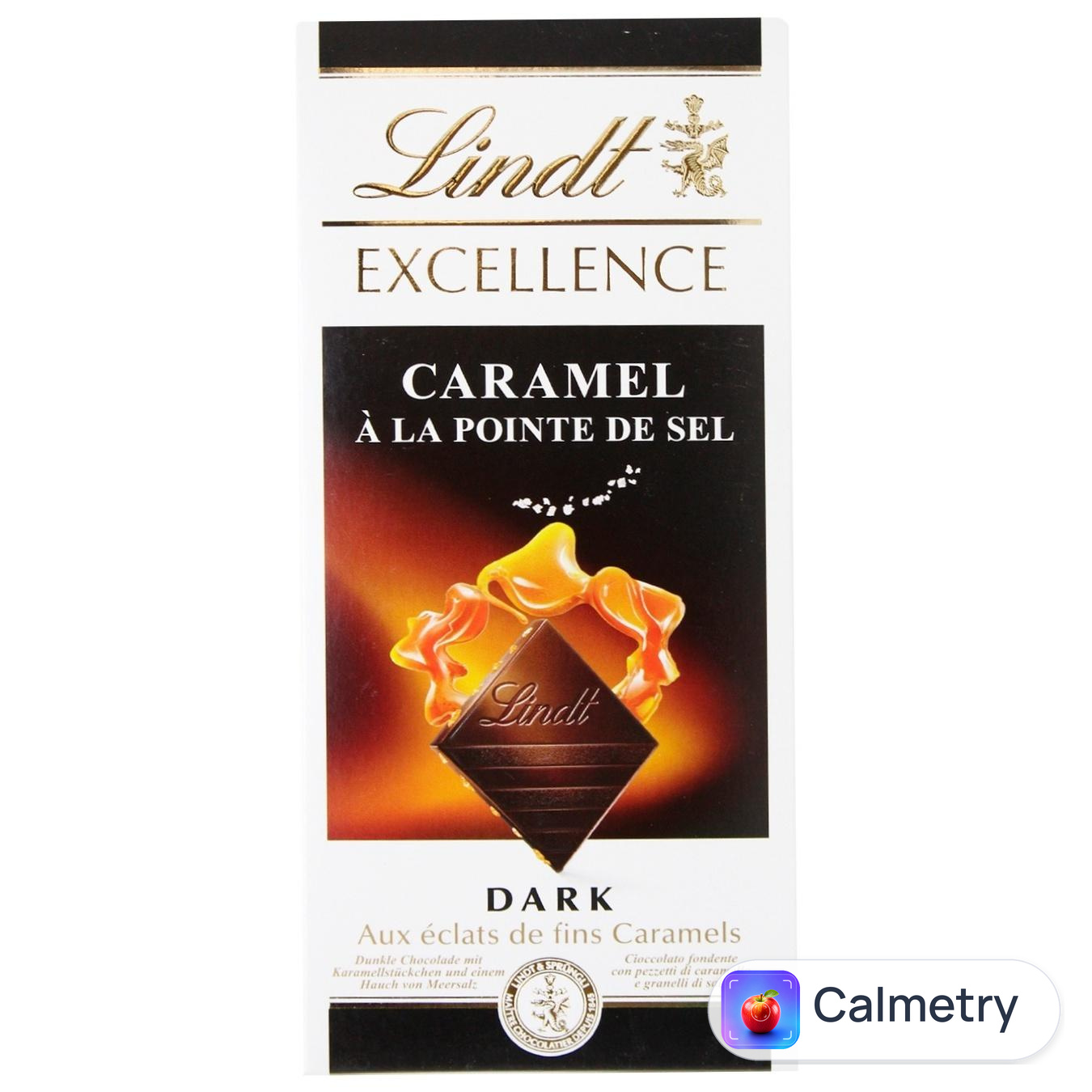 Шоколад чорний Lindt Excellence з карамеллю та сіллю 100г — фото продукту