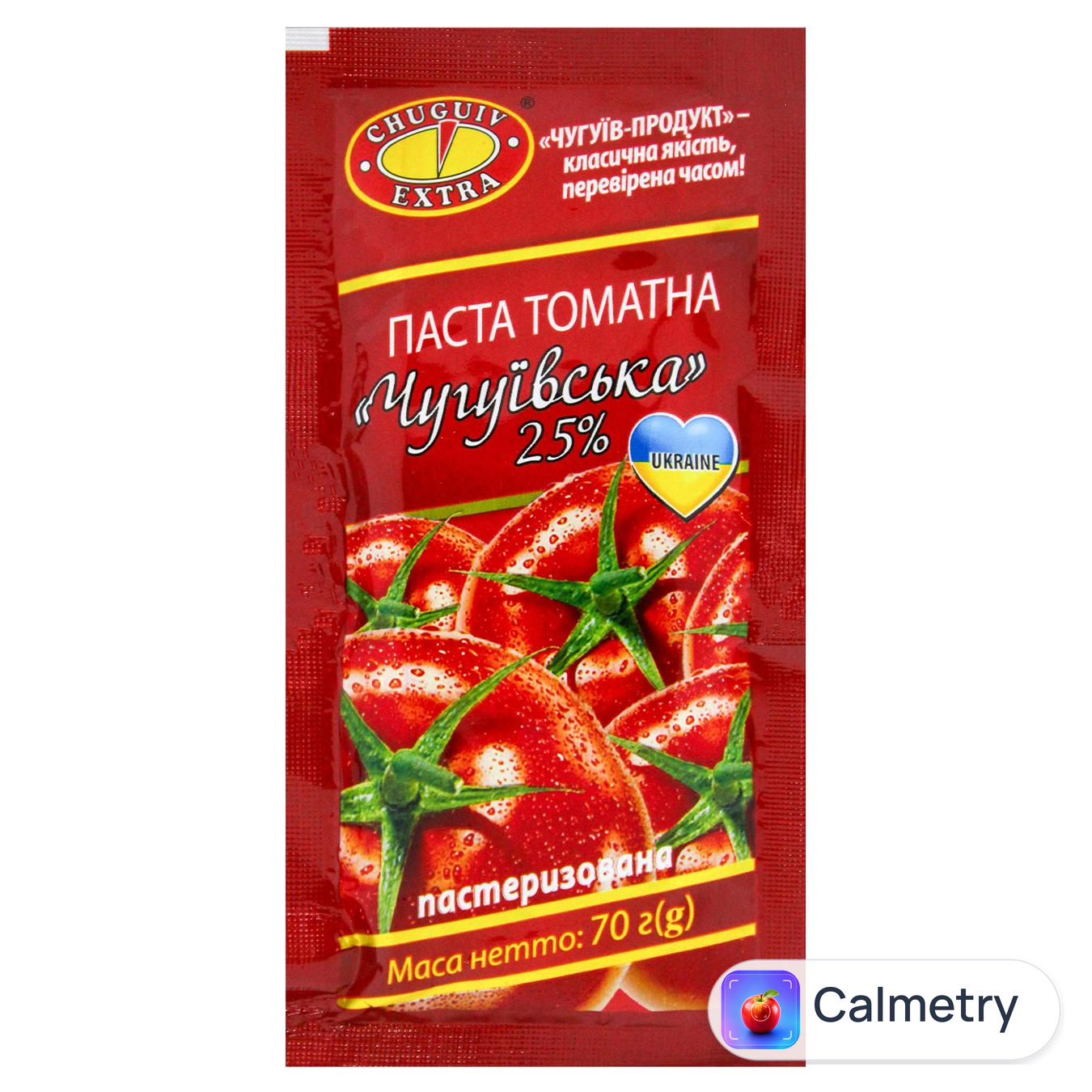 Паста томатна Chuguiv Extra Чугуївська 25% 70г — фото продукту