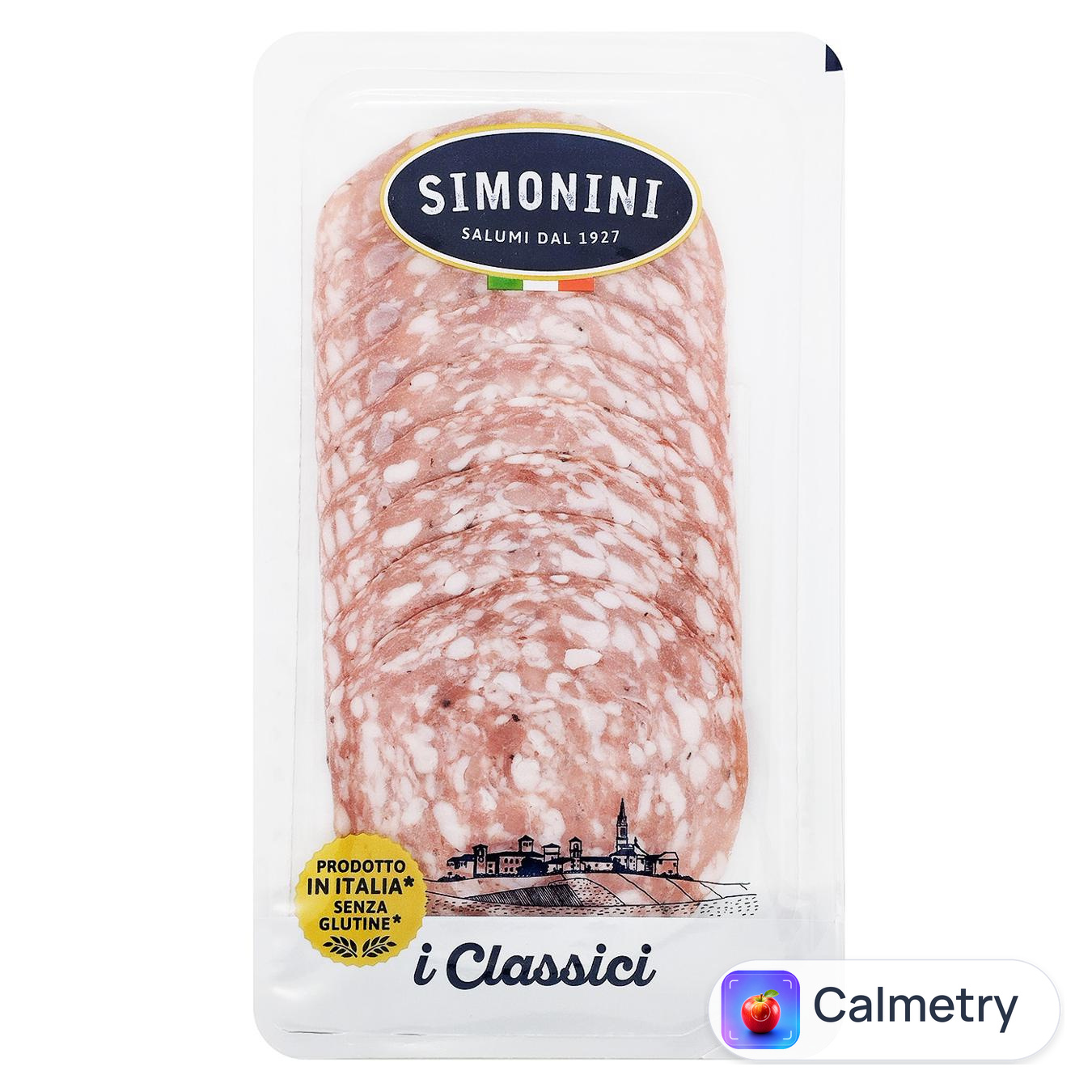 Ковбаса Simonini Салямі Наполі Дольче нарізана сиров'ялена 80г — фото продукту
