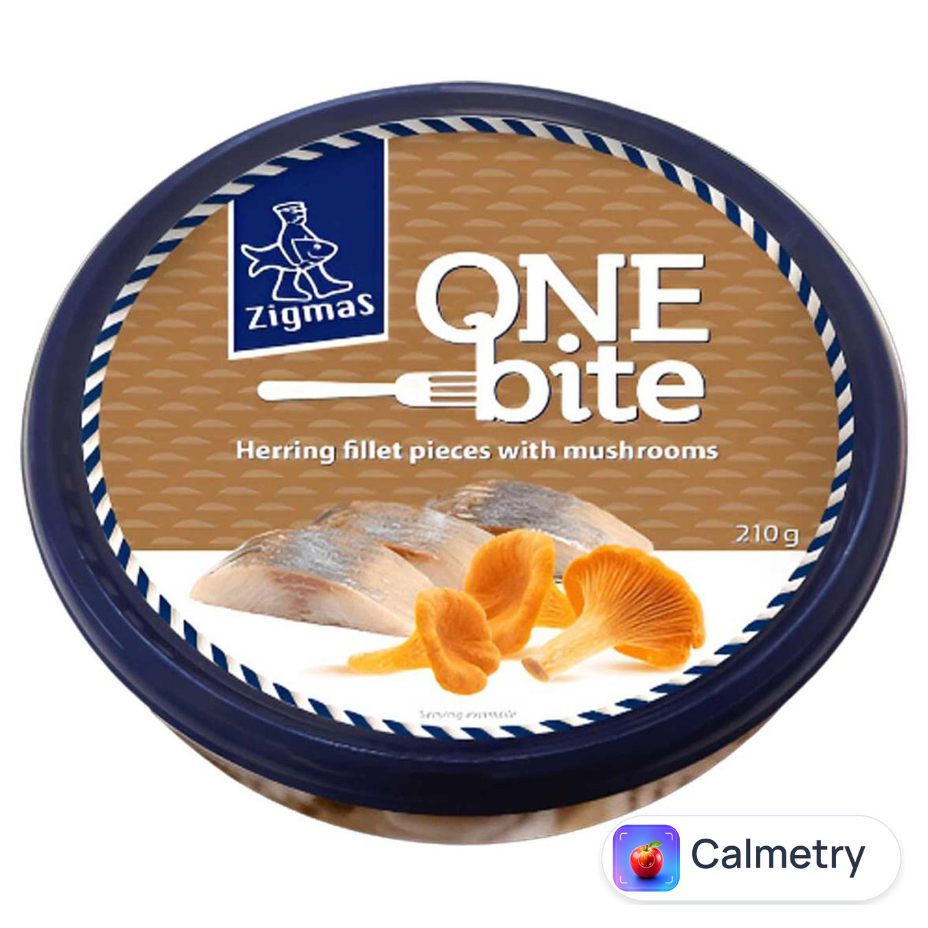 Філе оселедця Zigmas One Bite слабосолоне з лисичками та цибулею в олії 210г