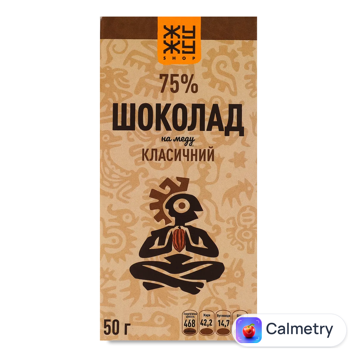 Шоколад «Лавка Традицій» «Жу-жу shop» на меду класичний 75% 50г