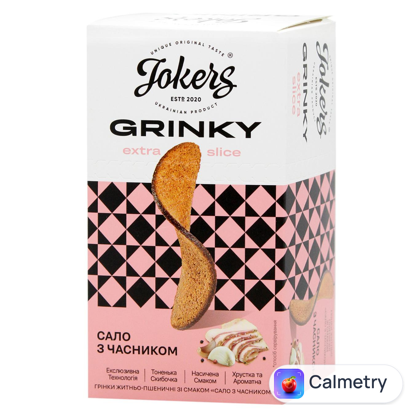 Грінки Jokers Extra Slice сало з часником 90г — фото продукту