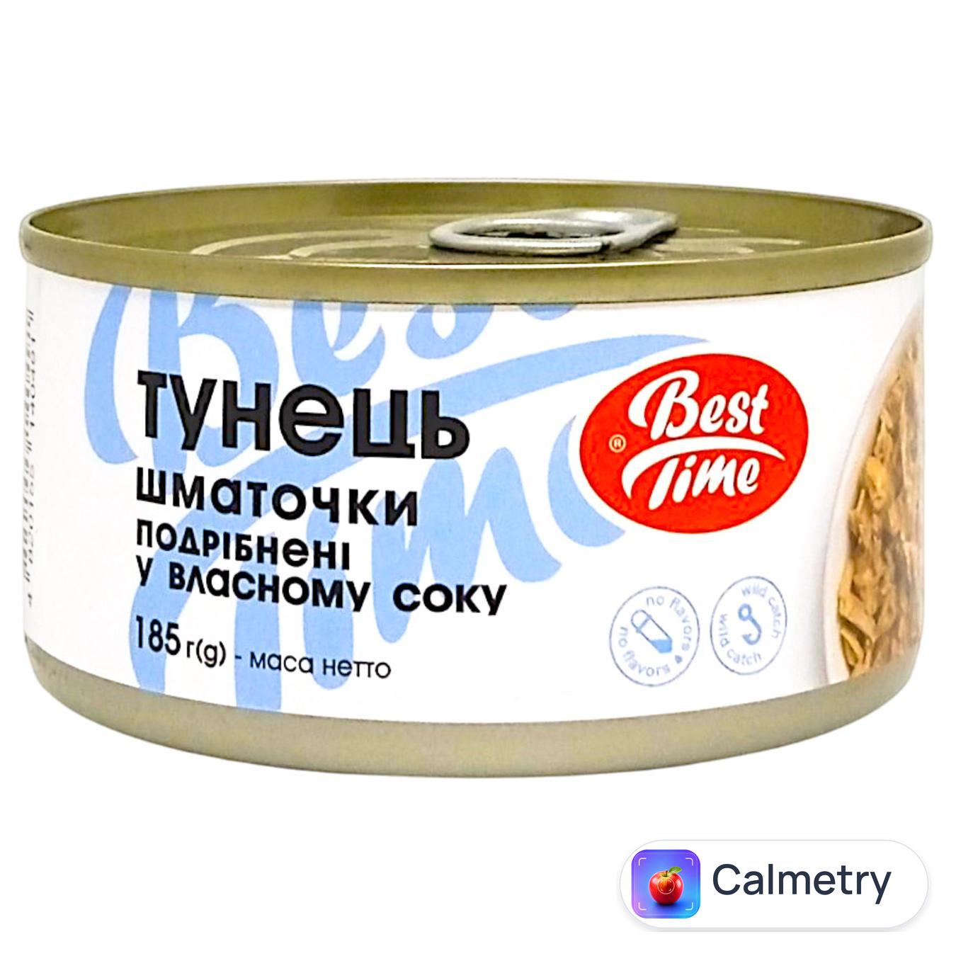 Тунець Best Time шматочки подріблені у власному соку 185г
