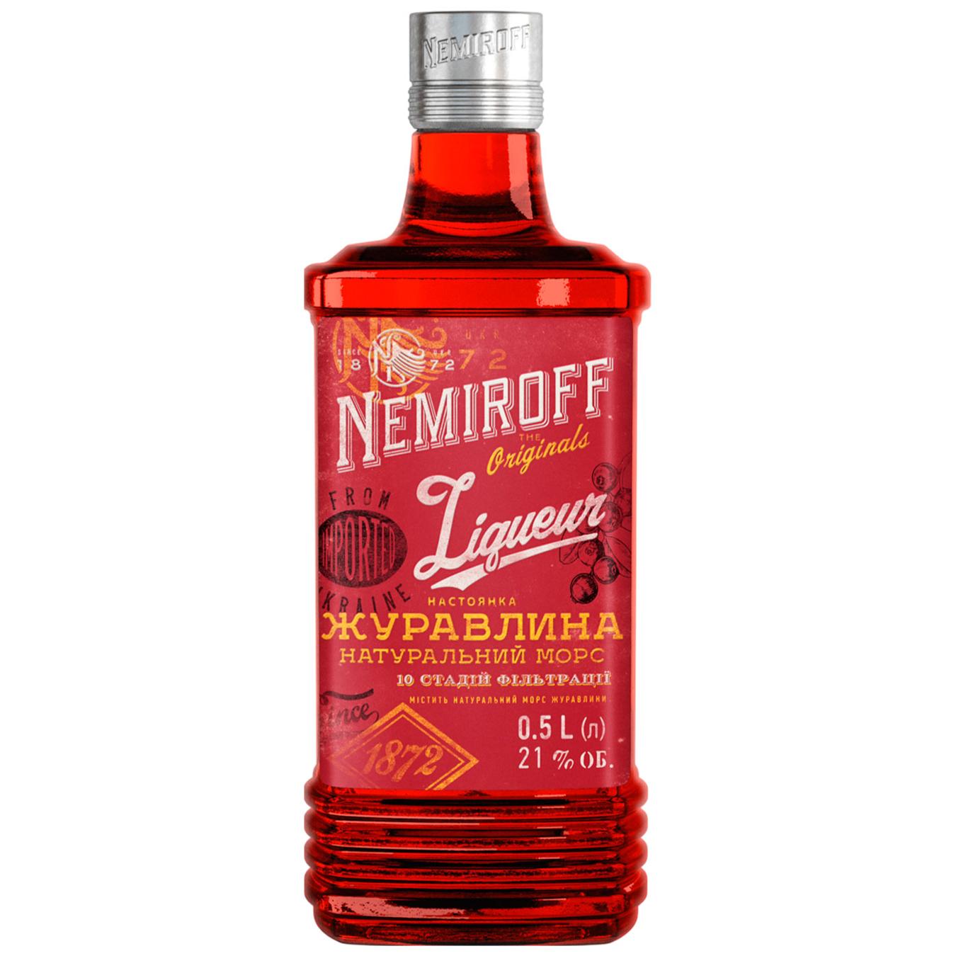 Настоянка Nemiroff Журавлина 21% 0,5л — фото продукту