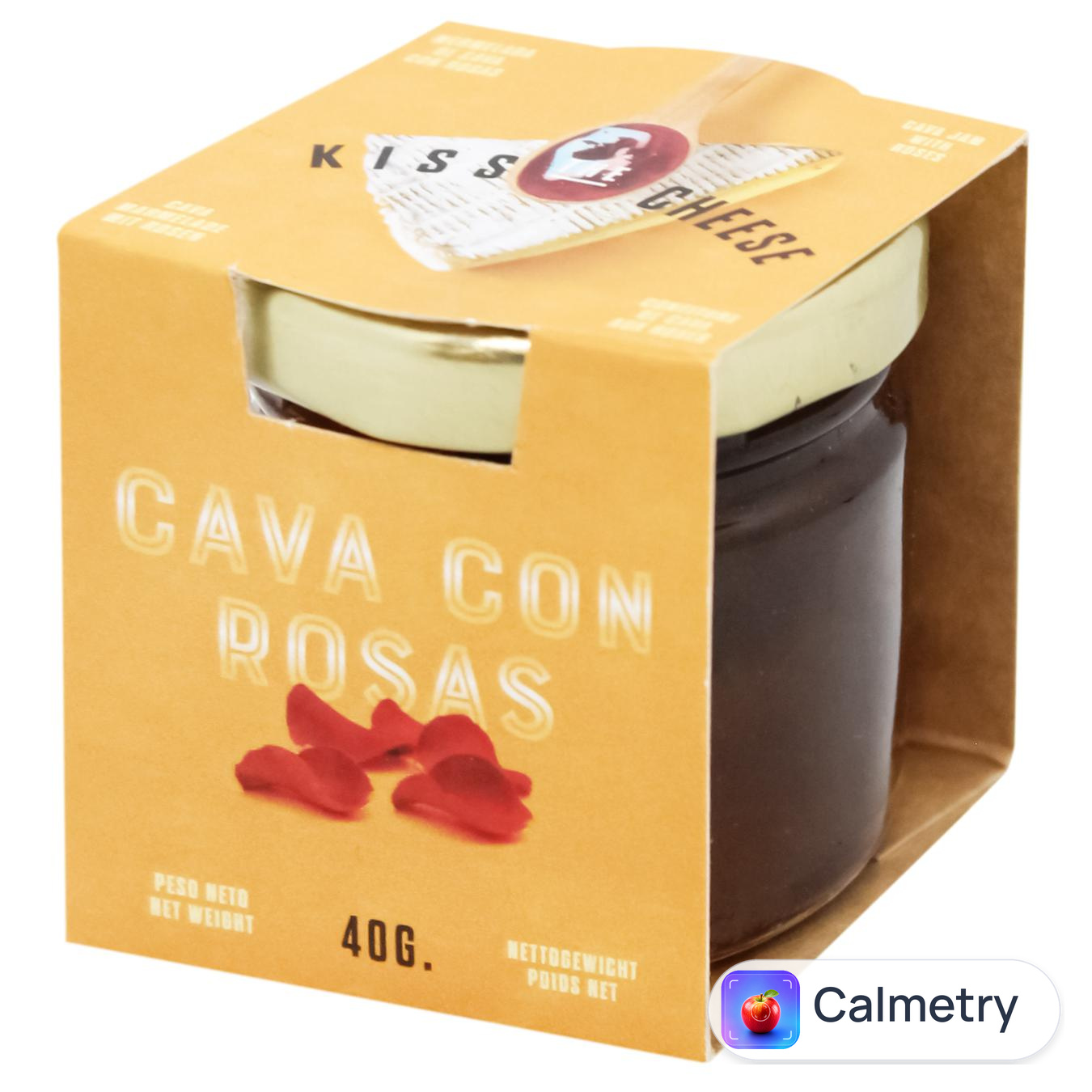 Джем Kiss The Cheese Іспанський поцілунок Cava з трояндою до сиру 40г — фото продукту